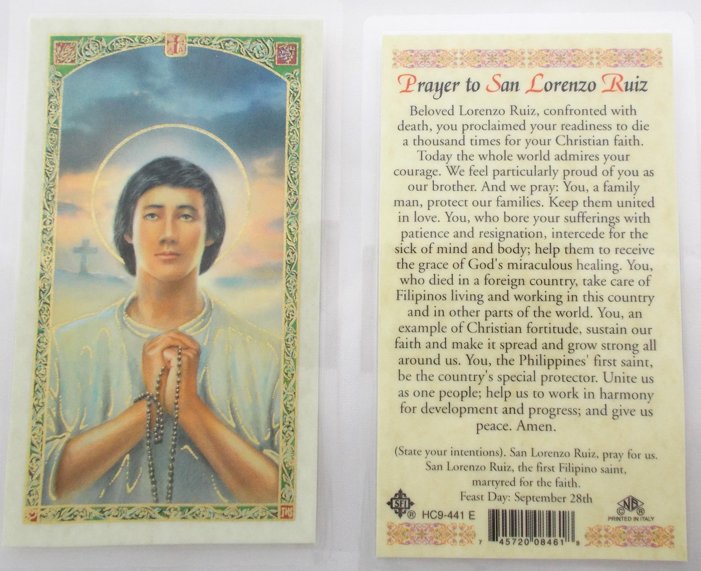 Laminated - San Lorenzo Ruiz