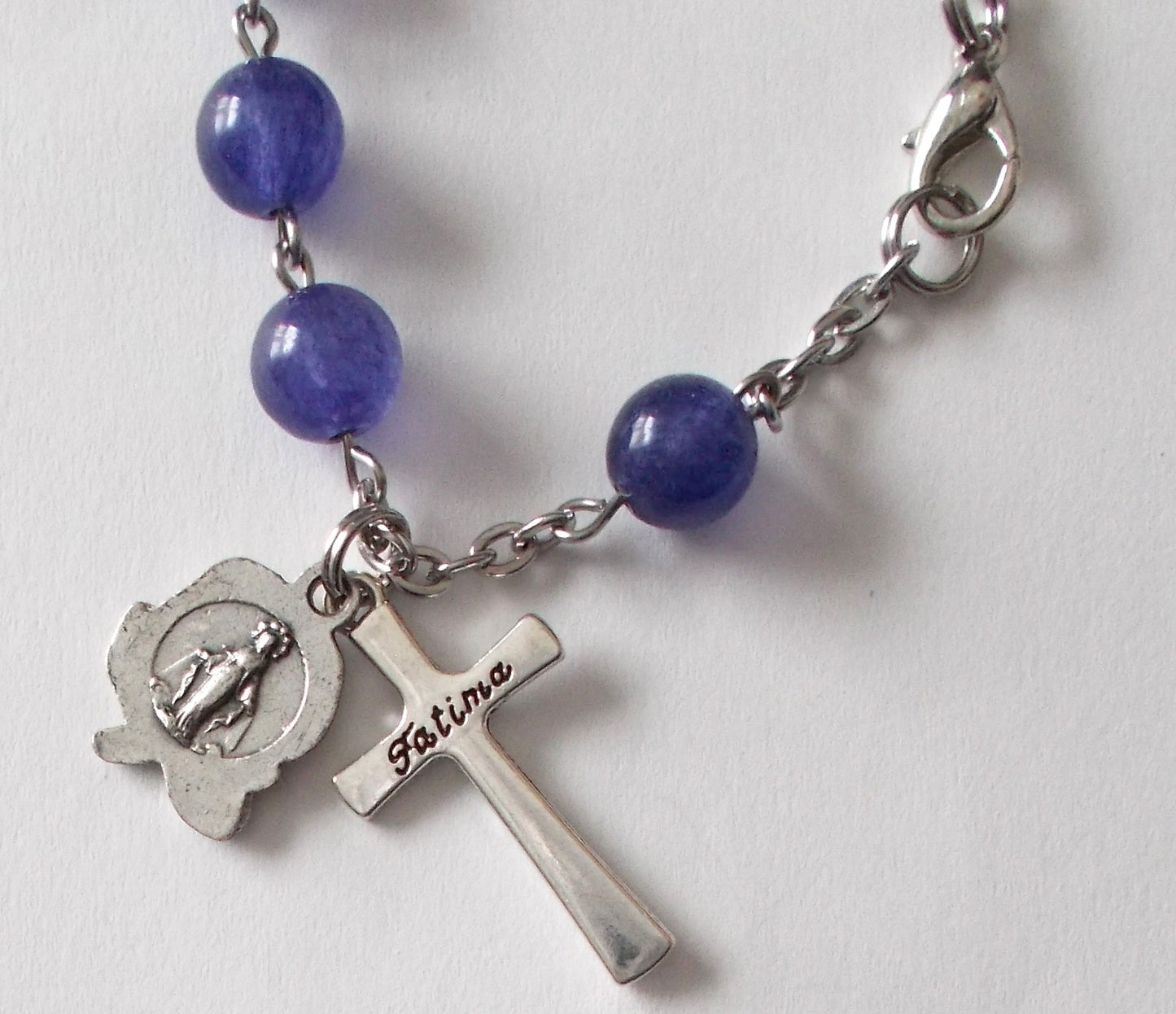 Rosary Bracelet - Purple - Gift Boxed
