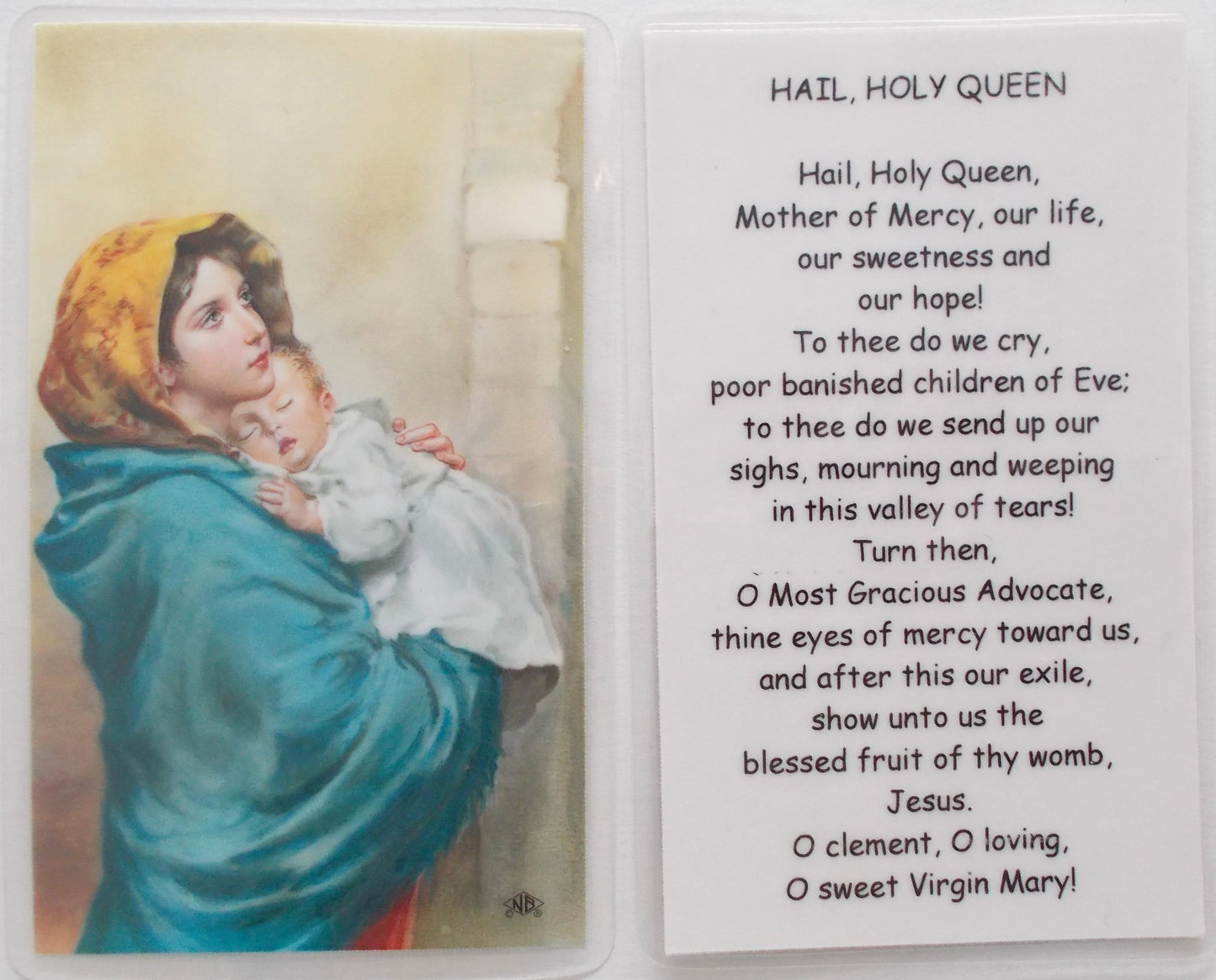 Hail Holy Queen Laminated Prayercard