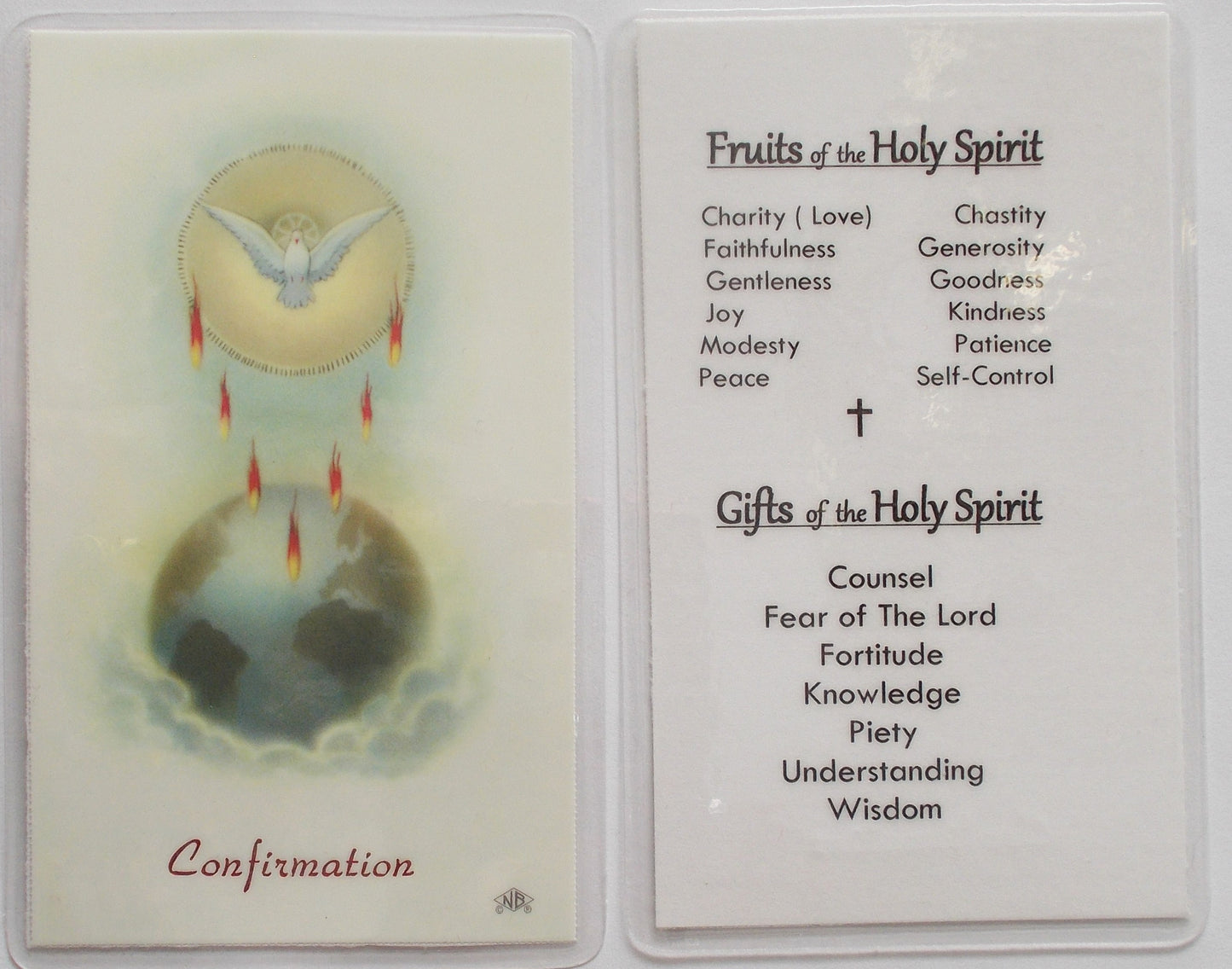 Confirmation Prayercard - Fruits & Gifts of the Holy Spirit