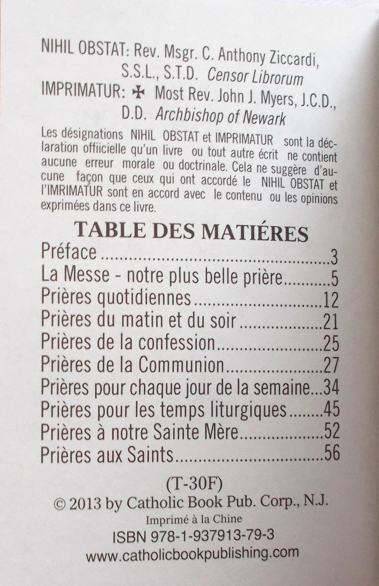 Mes Prieres en Livre de Poche