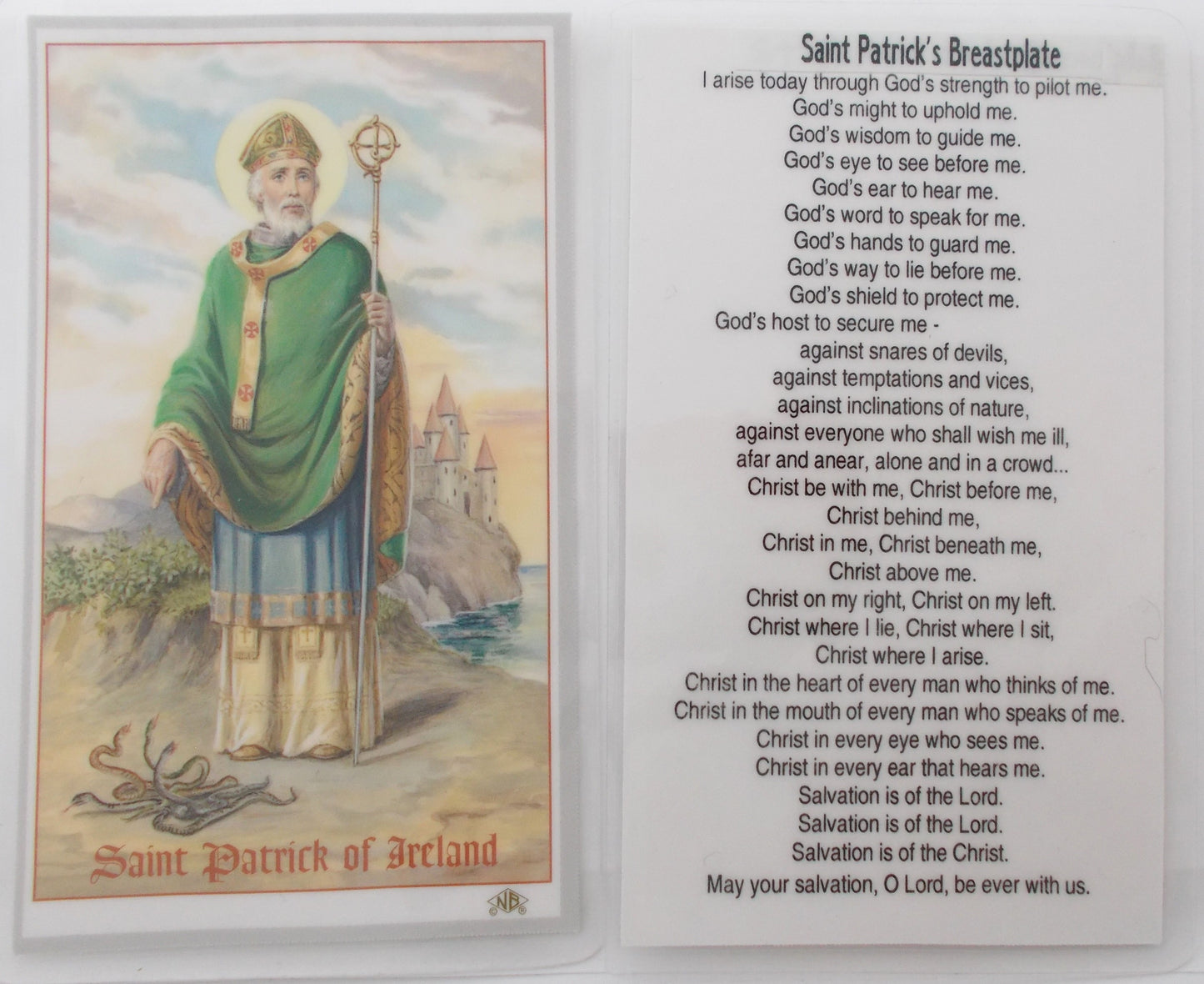 Laminated - St. Patrick's Breastplate