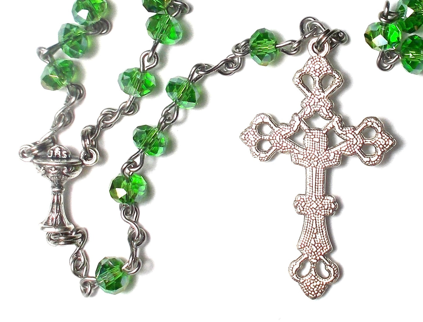 Green Aurora Borealis Rosary - Chalice Center