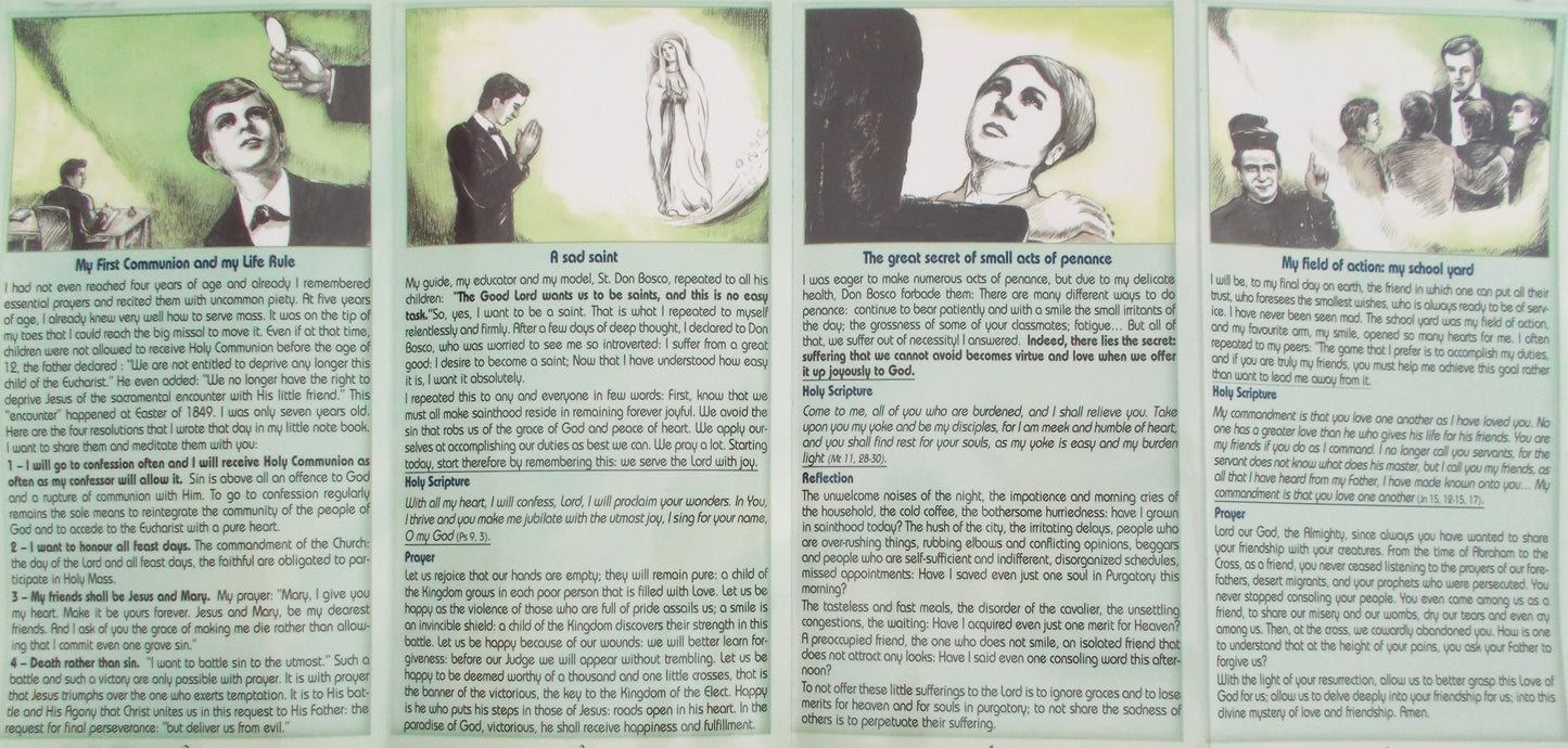 St. Dominic Savio Laminated Pamphlet - a simple school boy & saint under 15 years old