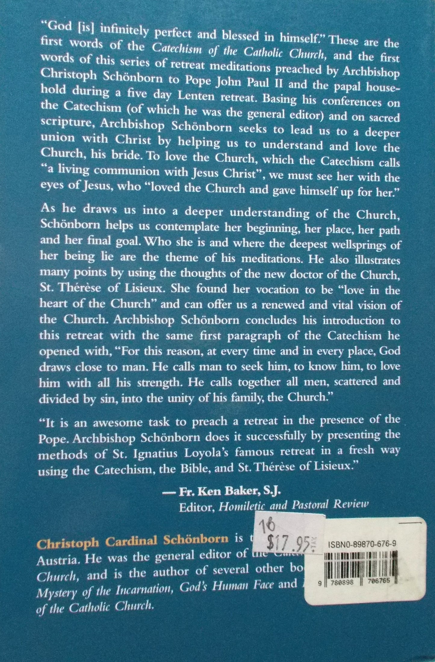 Loving the Church- Spiritual Exercises Preached in the Presence of Pope John Paul II