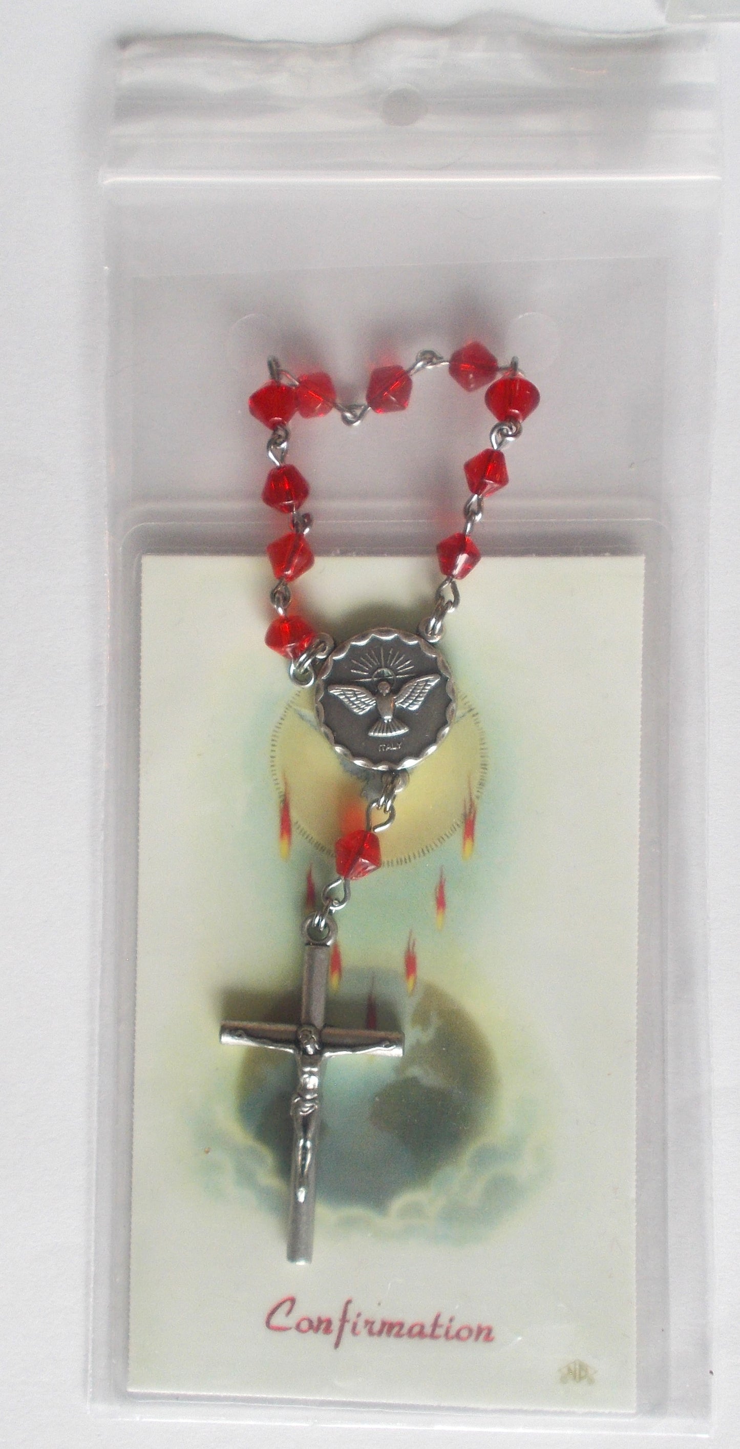 Confirmation Set with One-Decade Rosary & Prayercard - Fruits & Gifts of the Holy Spirit