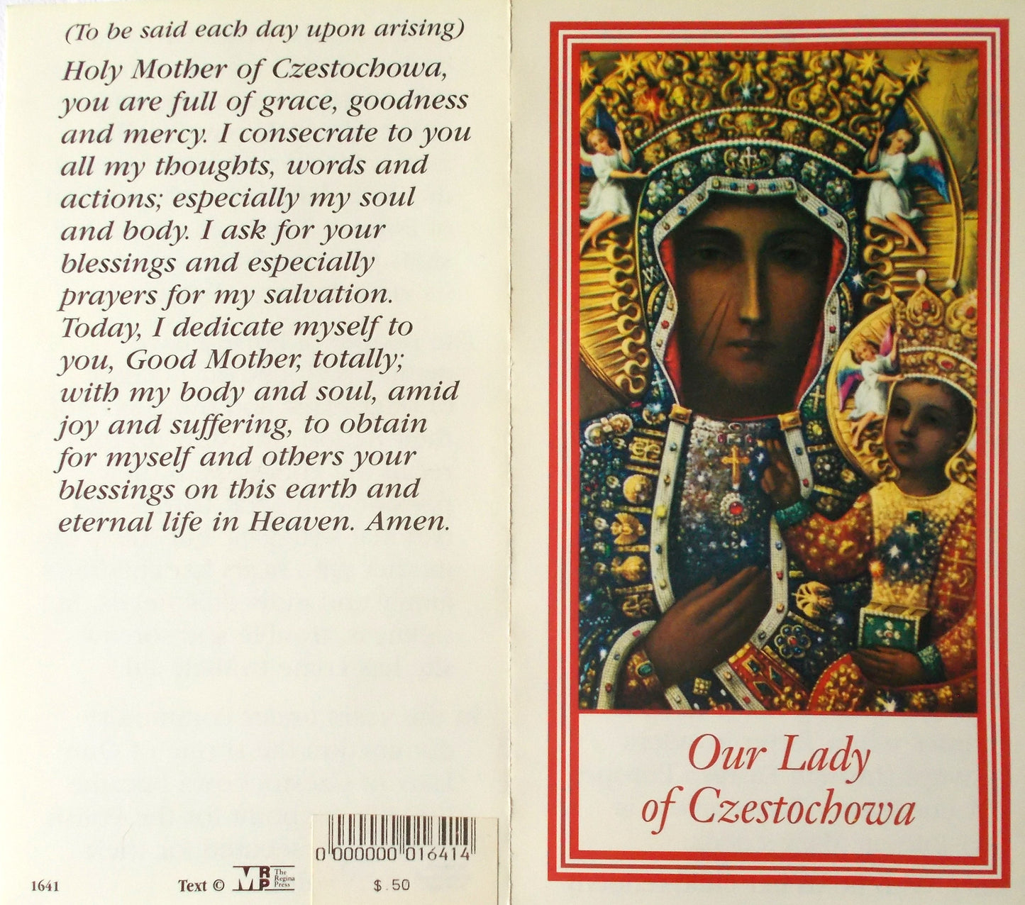 Our Lady of Czestochowa Paper Pamphlet