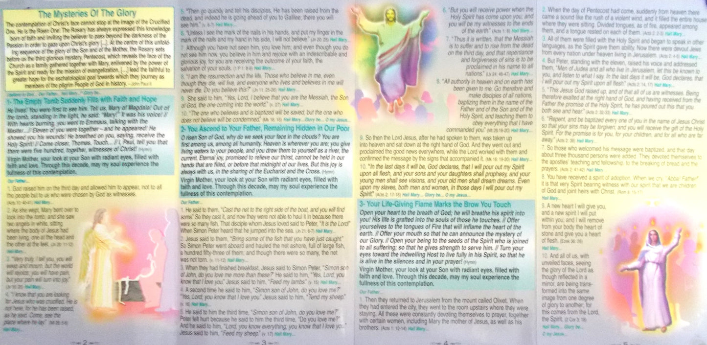 Glorious Mysteries Laminated Pamphlet