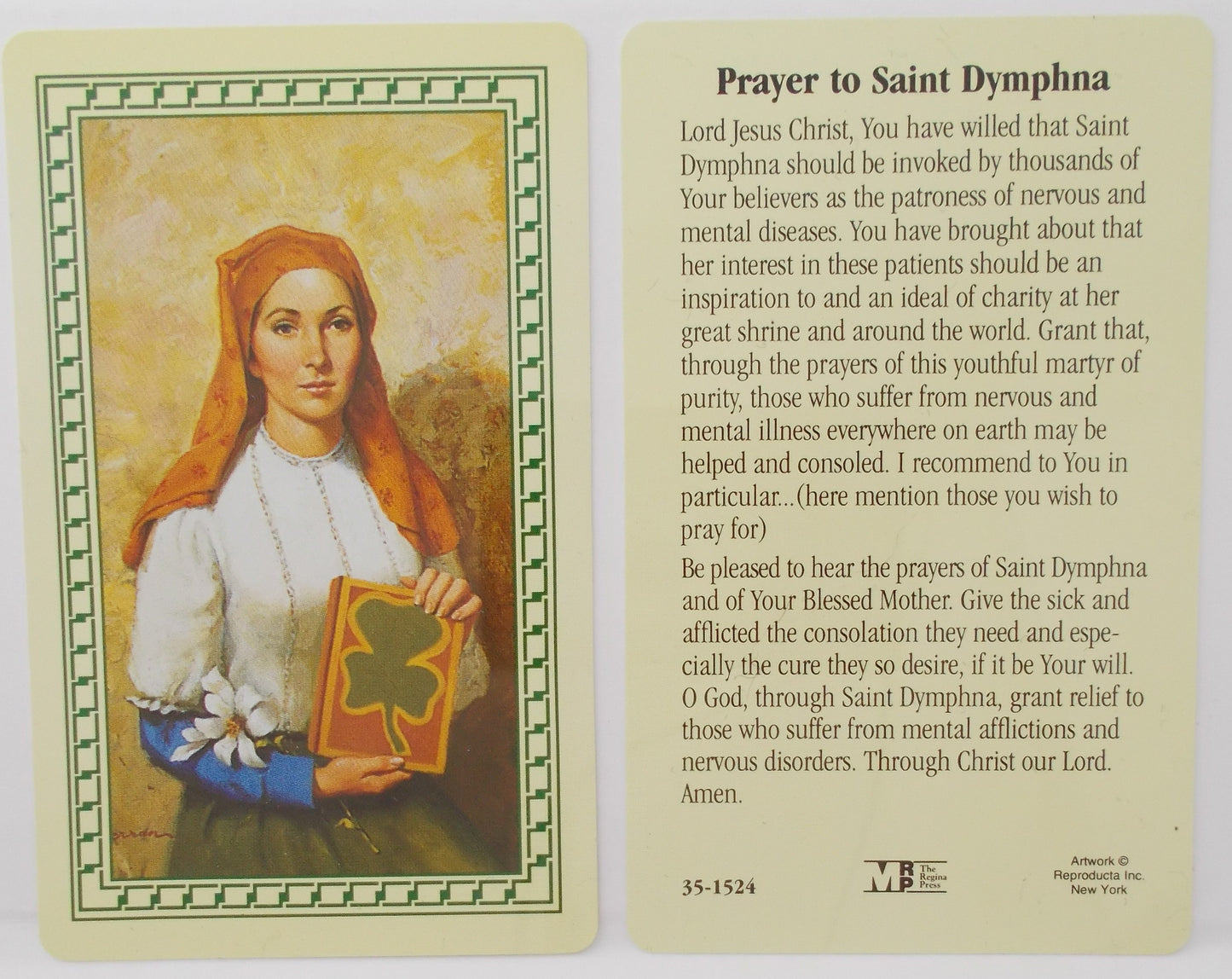 Plastic - St. Dymphna - Nervous & Mental Disease