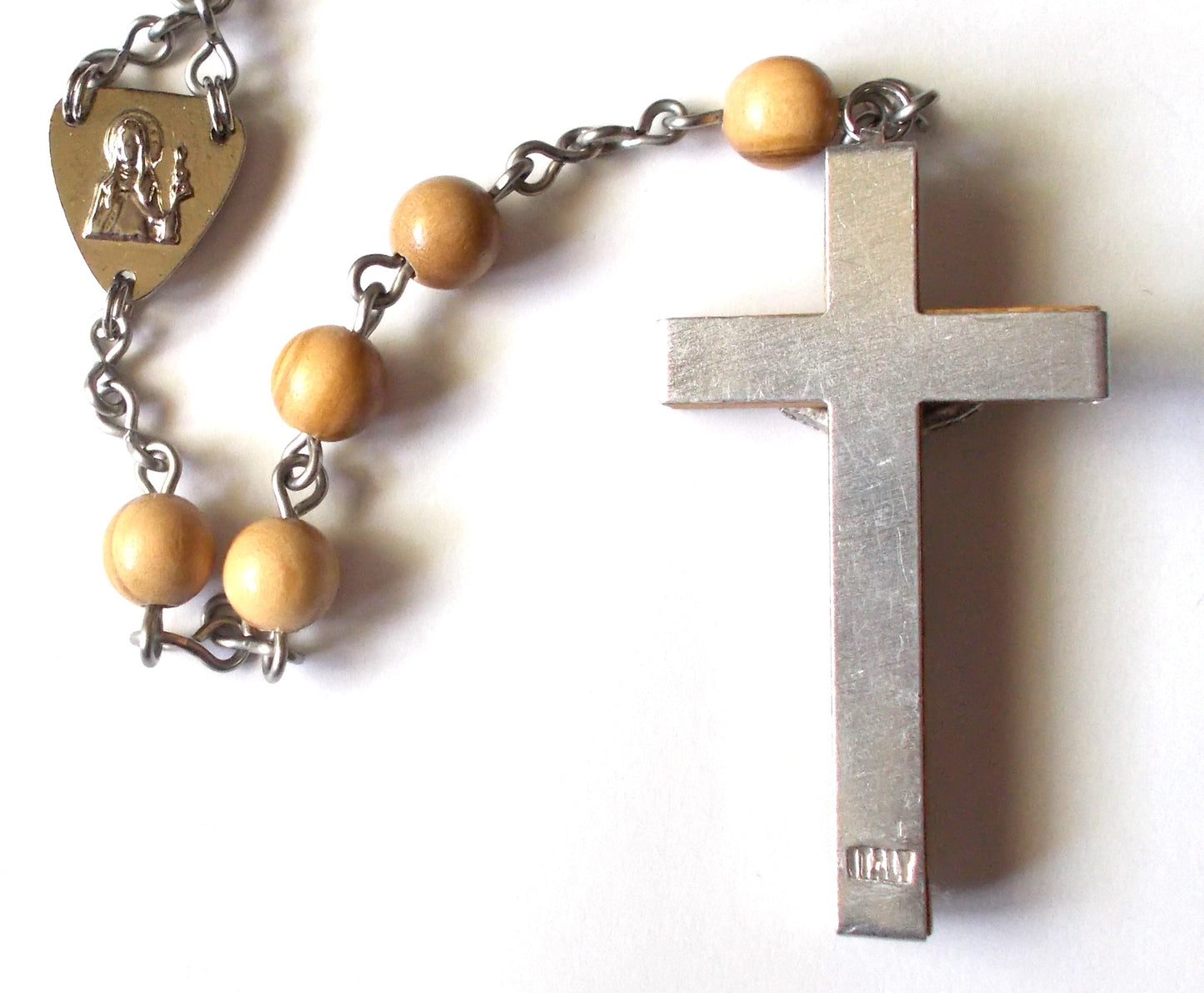 Olive Wood Rosary with St. Francis / St. Clare Center
