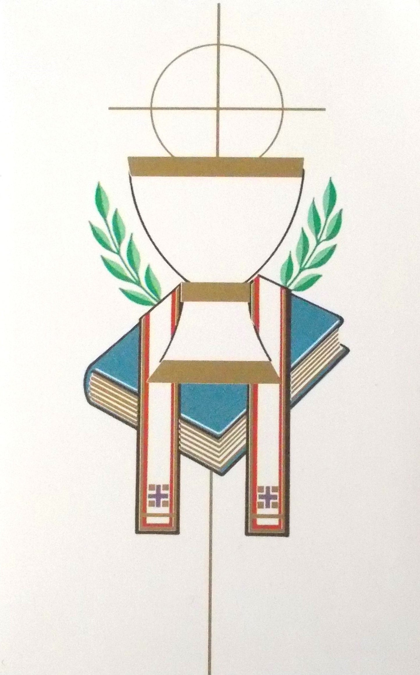 Golden Chalice Holy Card - Blank on Back