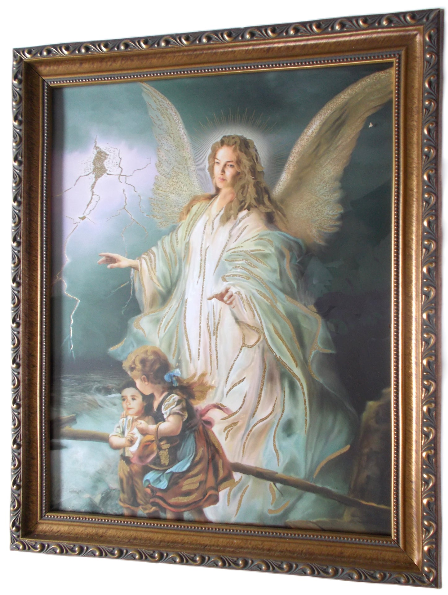 Guardian Angel Framed Picture 13 x 16