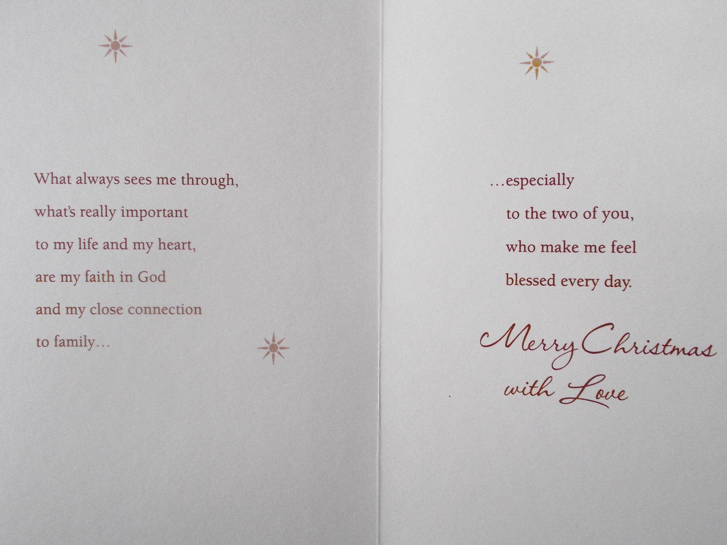 Christmas Greeting Card - To Parents