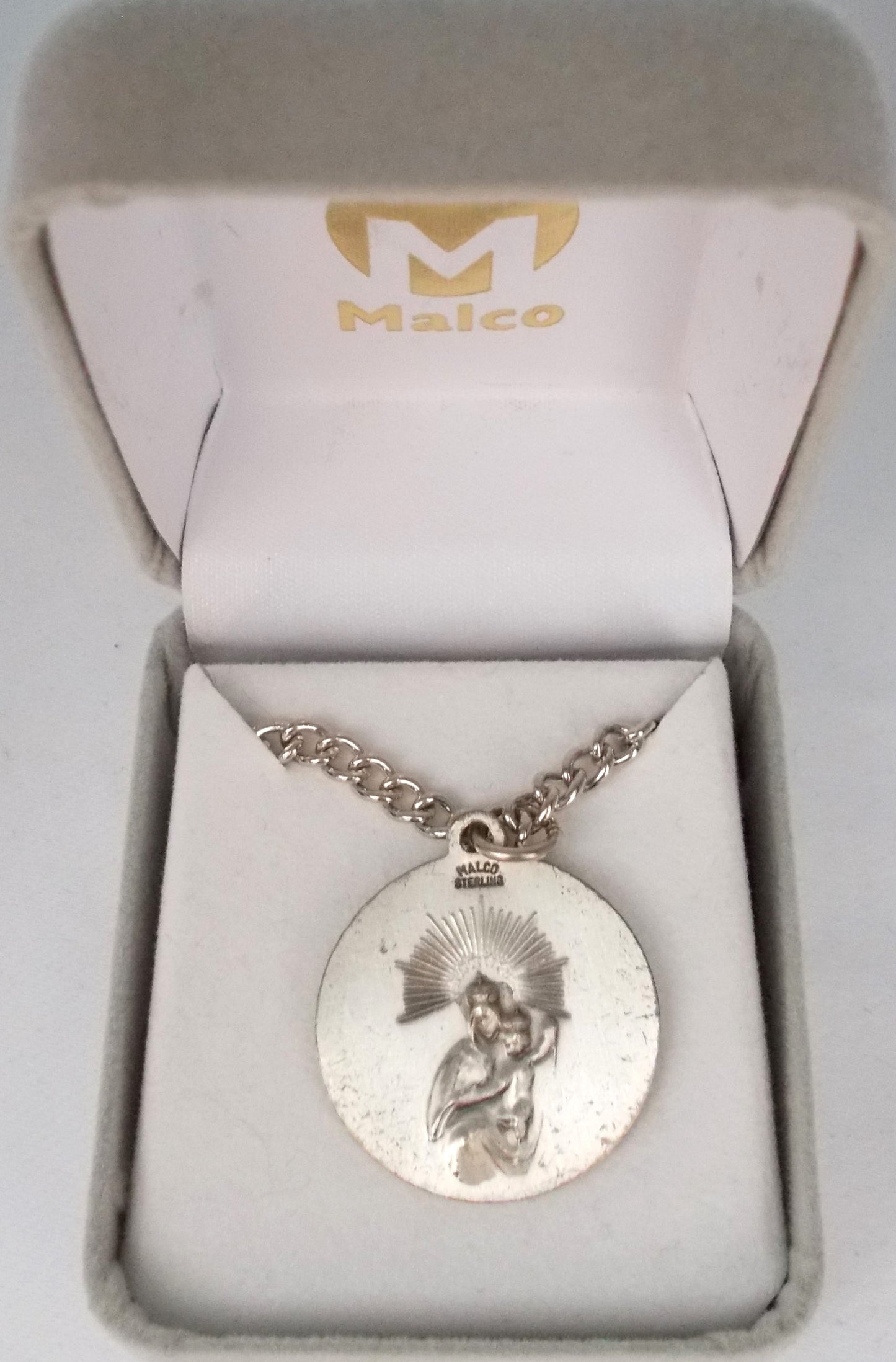 Scapular - Pewter Medal With Chain