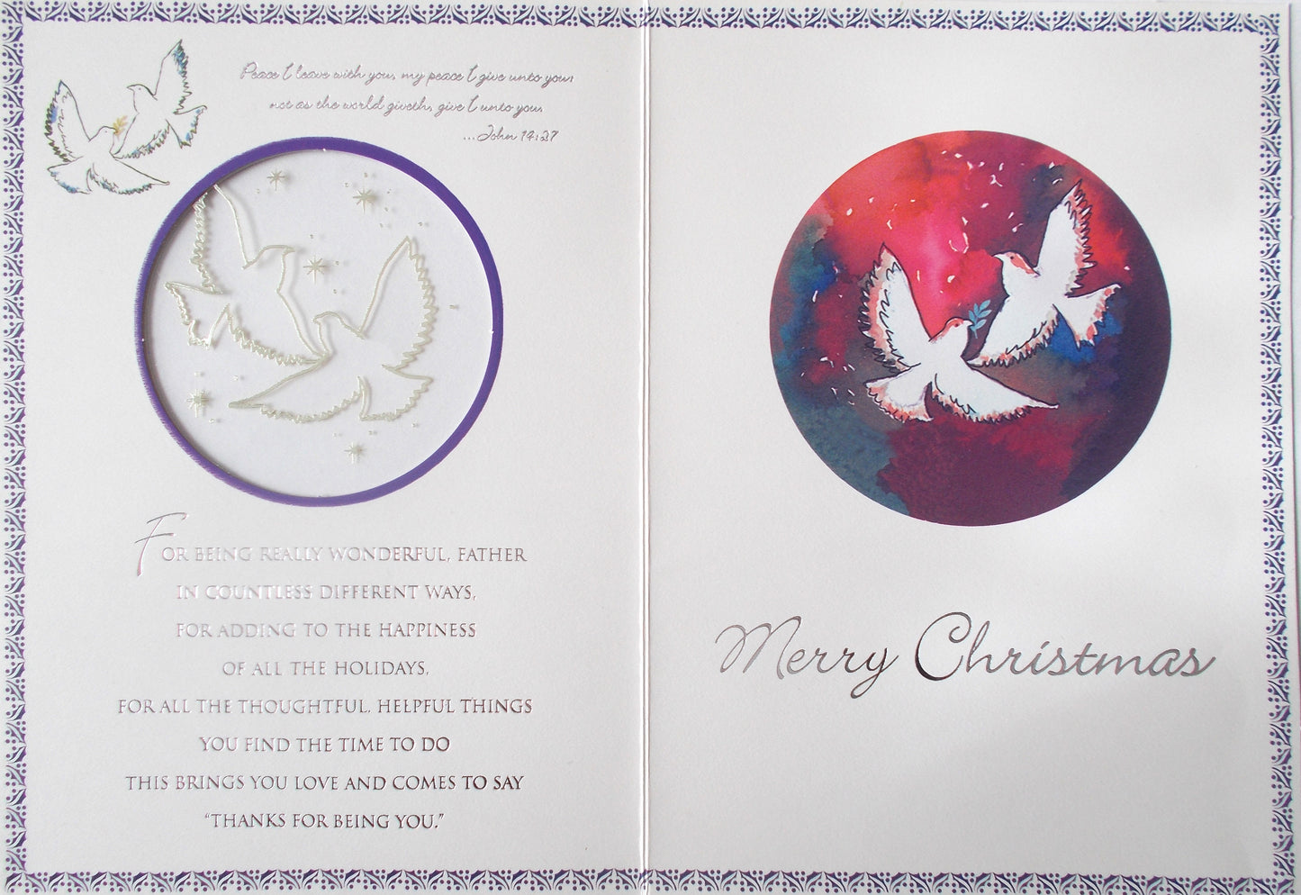 Christmas Greeting Card - To a Dear Father