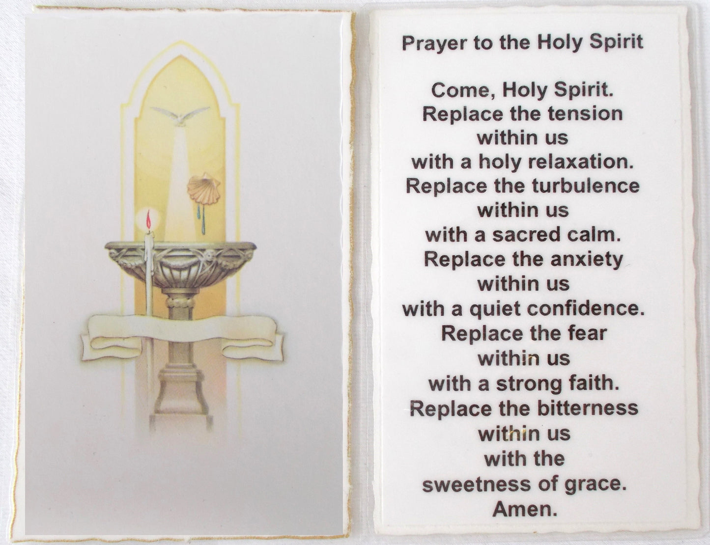 Laminated -RCIA- Prayer to The Holy Spirit