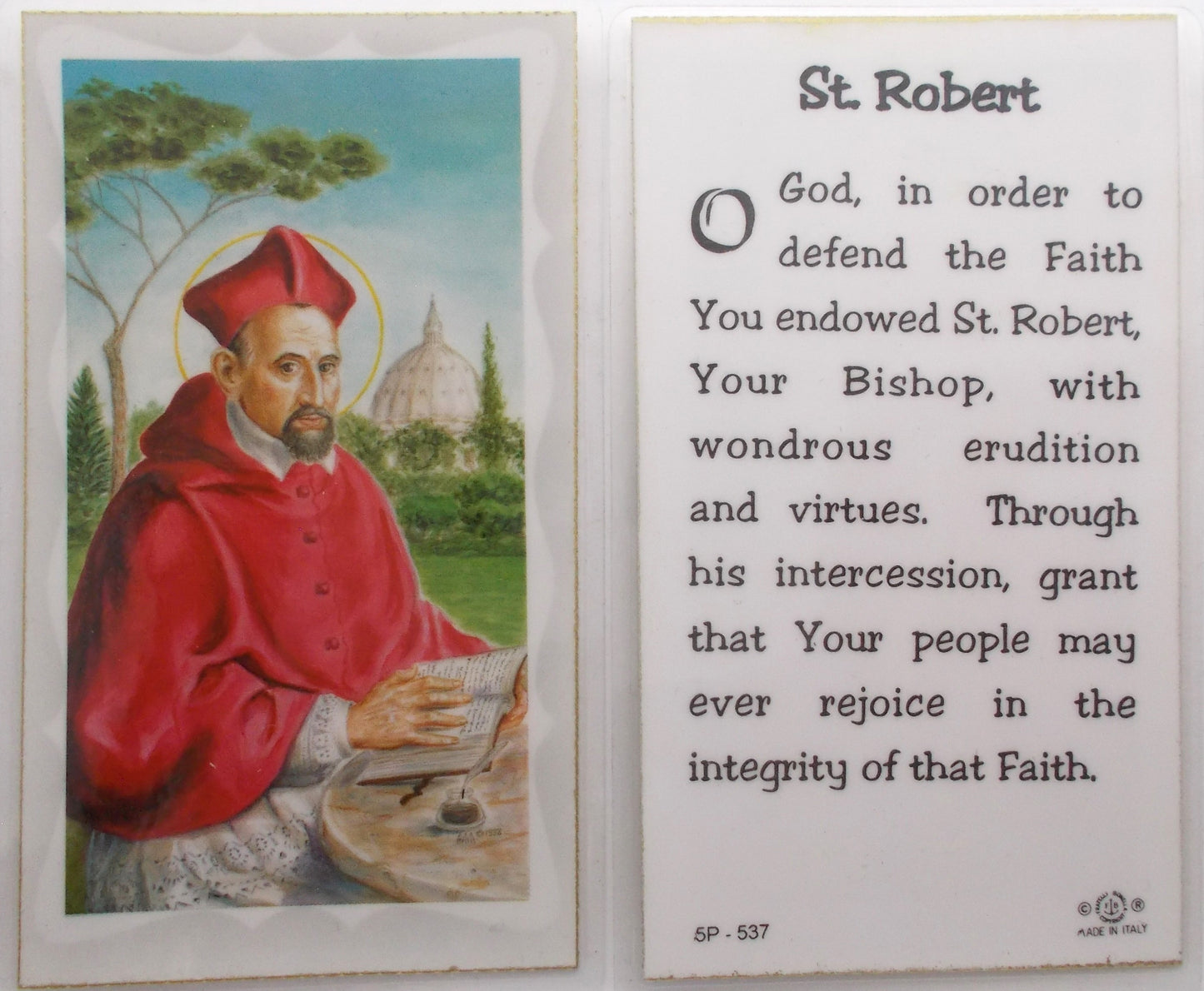 Pewter Medal with Chain & Prayercard - St. Robert