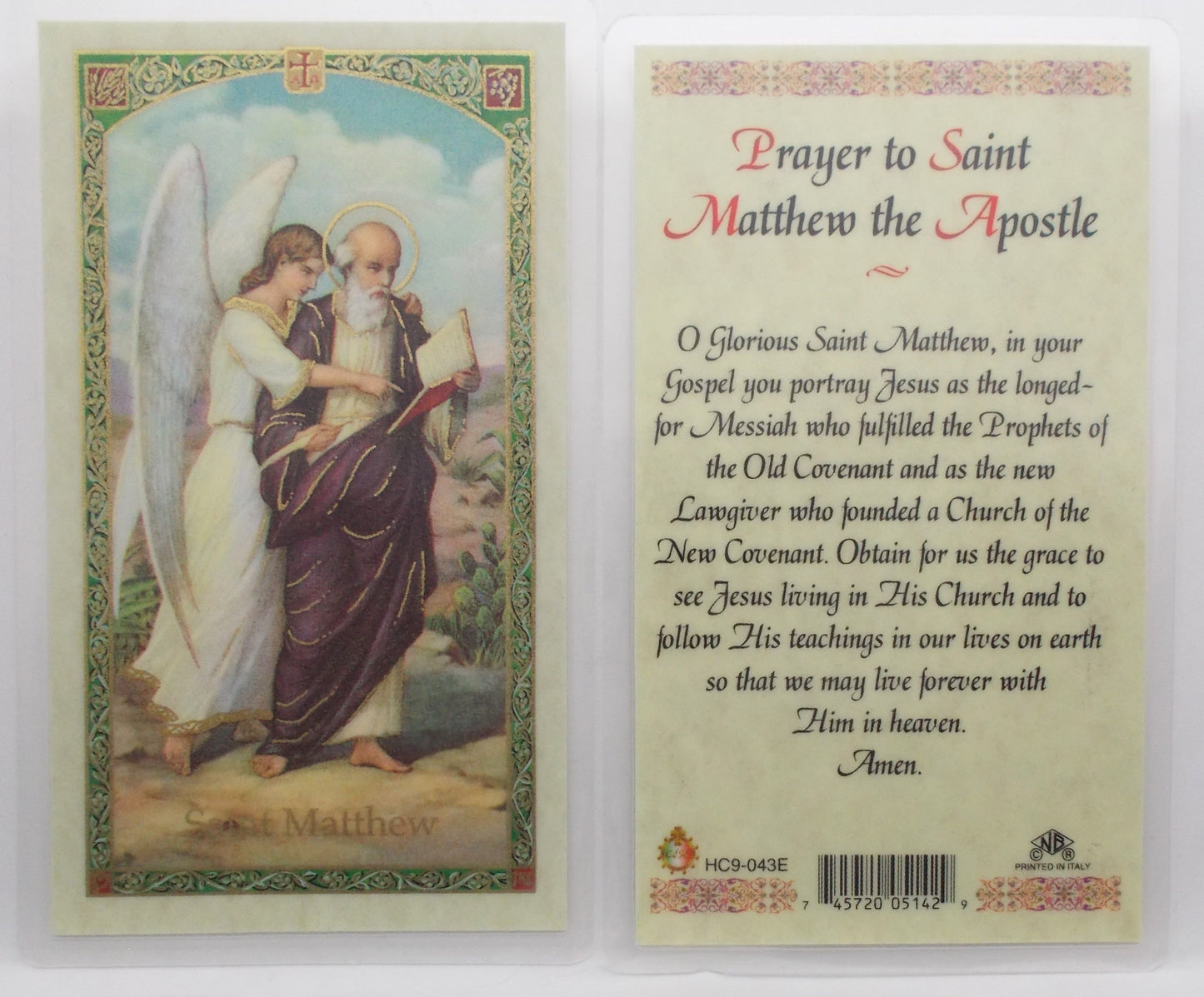 Laminated - St. Matthew the Apostle