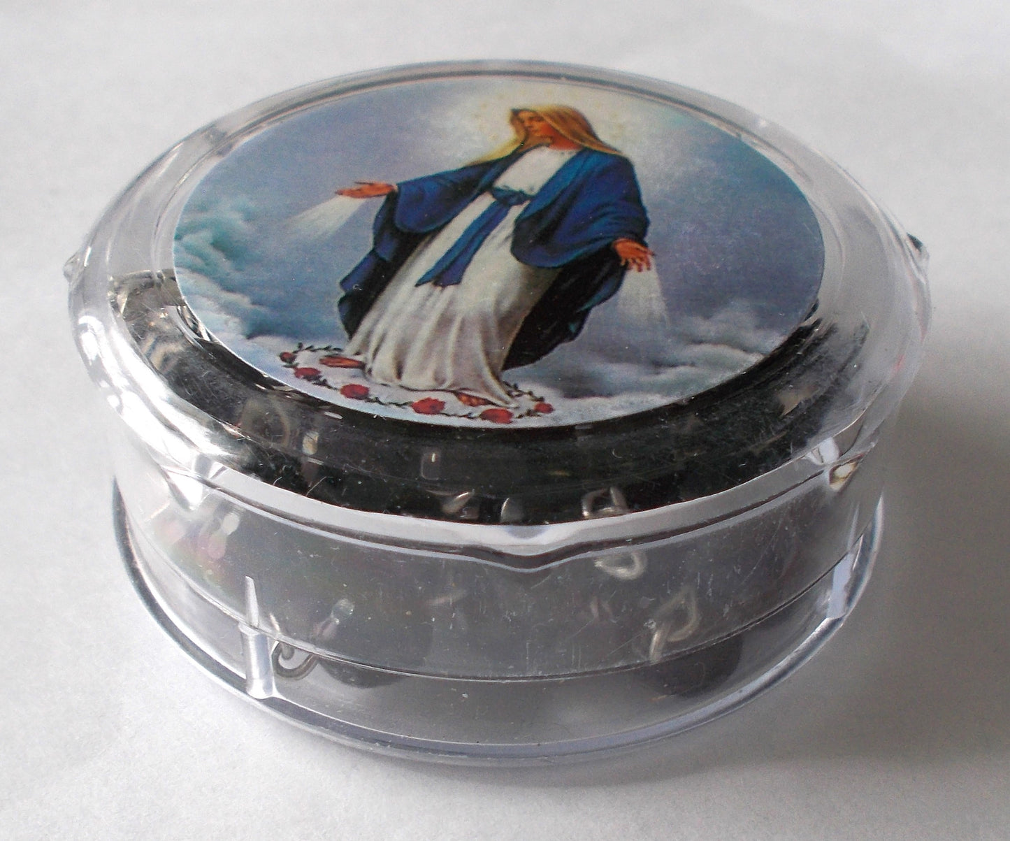 Black Bead Rosary with St. Benedict Medals