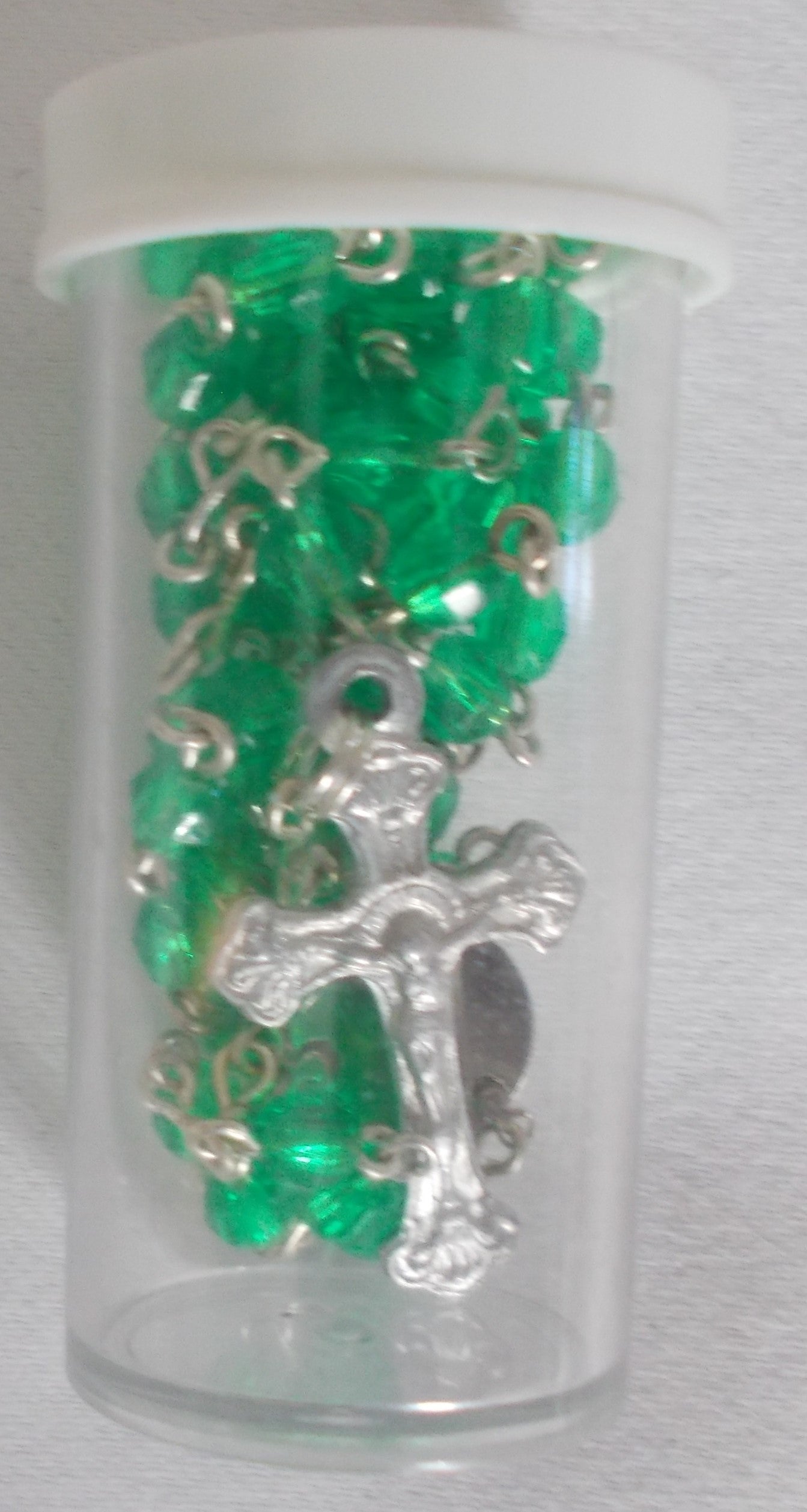 Tiny Beads Green Rosary