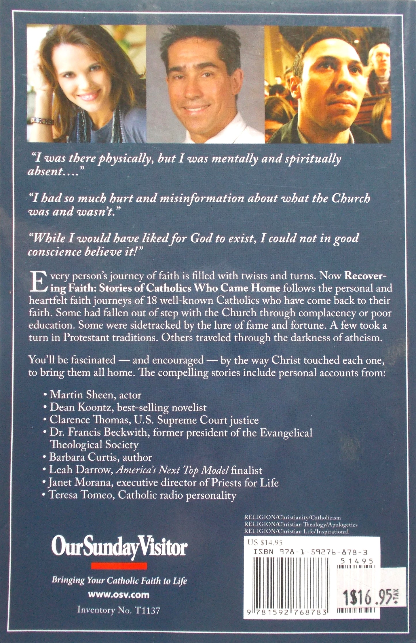 Recovering Faith: Stories of Catholics who Came Home