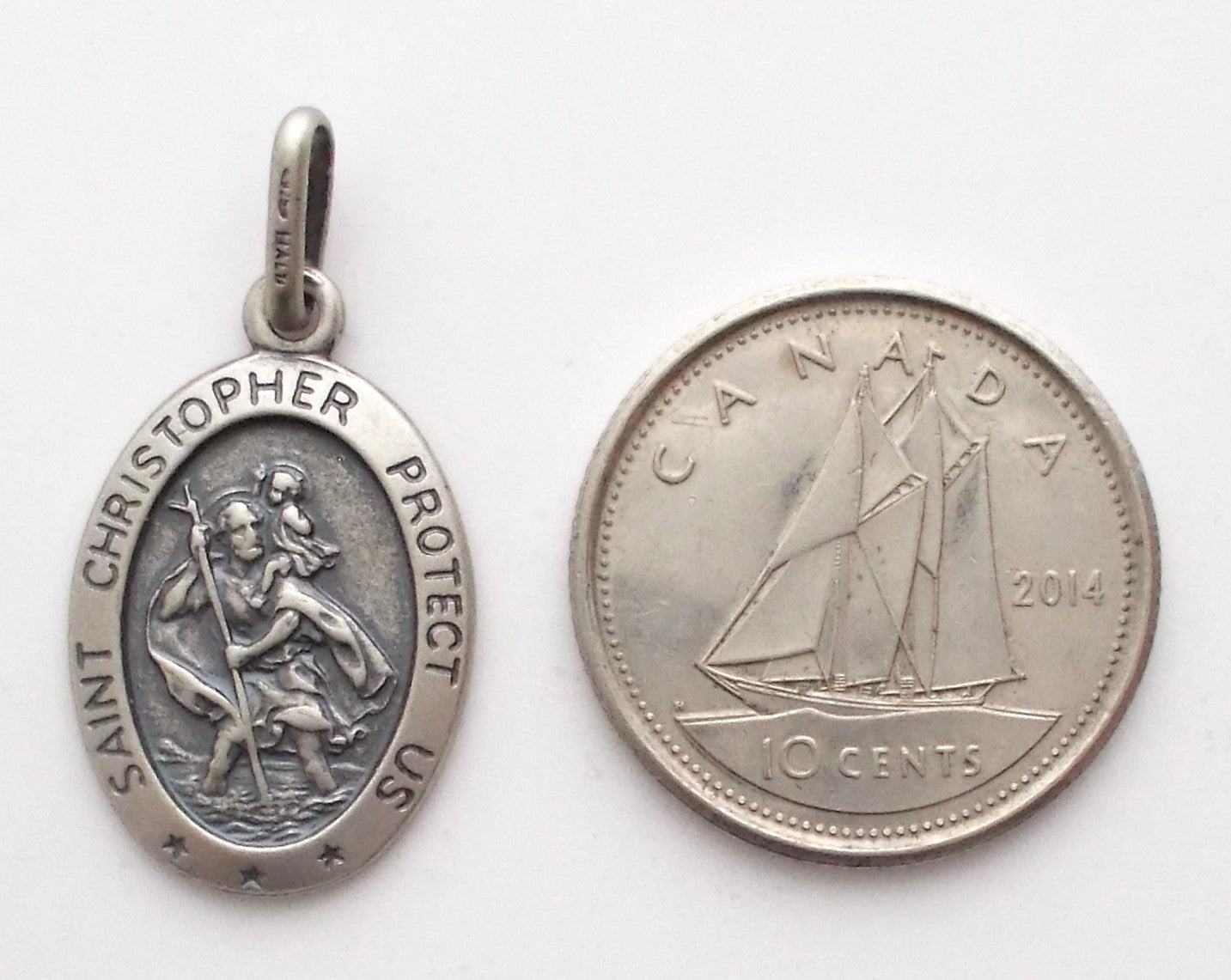 St. Christopher - Med Sterling Silver Medal
