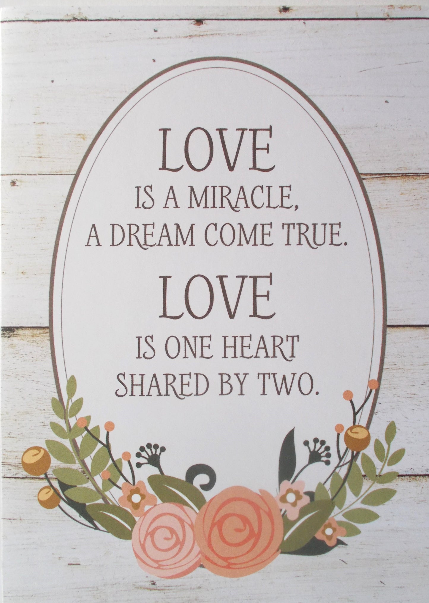 Love is a Miracle... Wedding Greeting Card