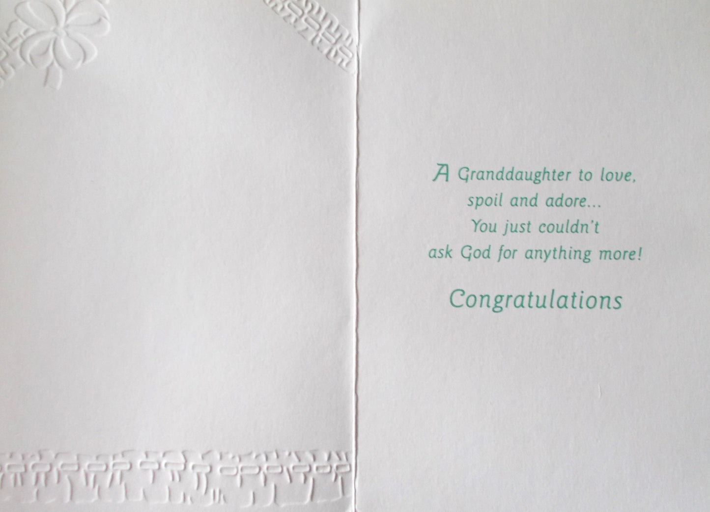 On the Arrival of Your Granddaughter