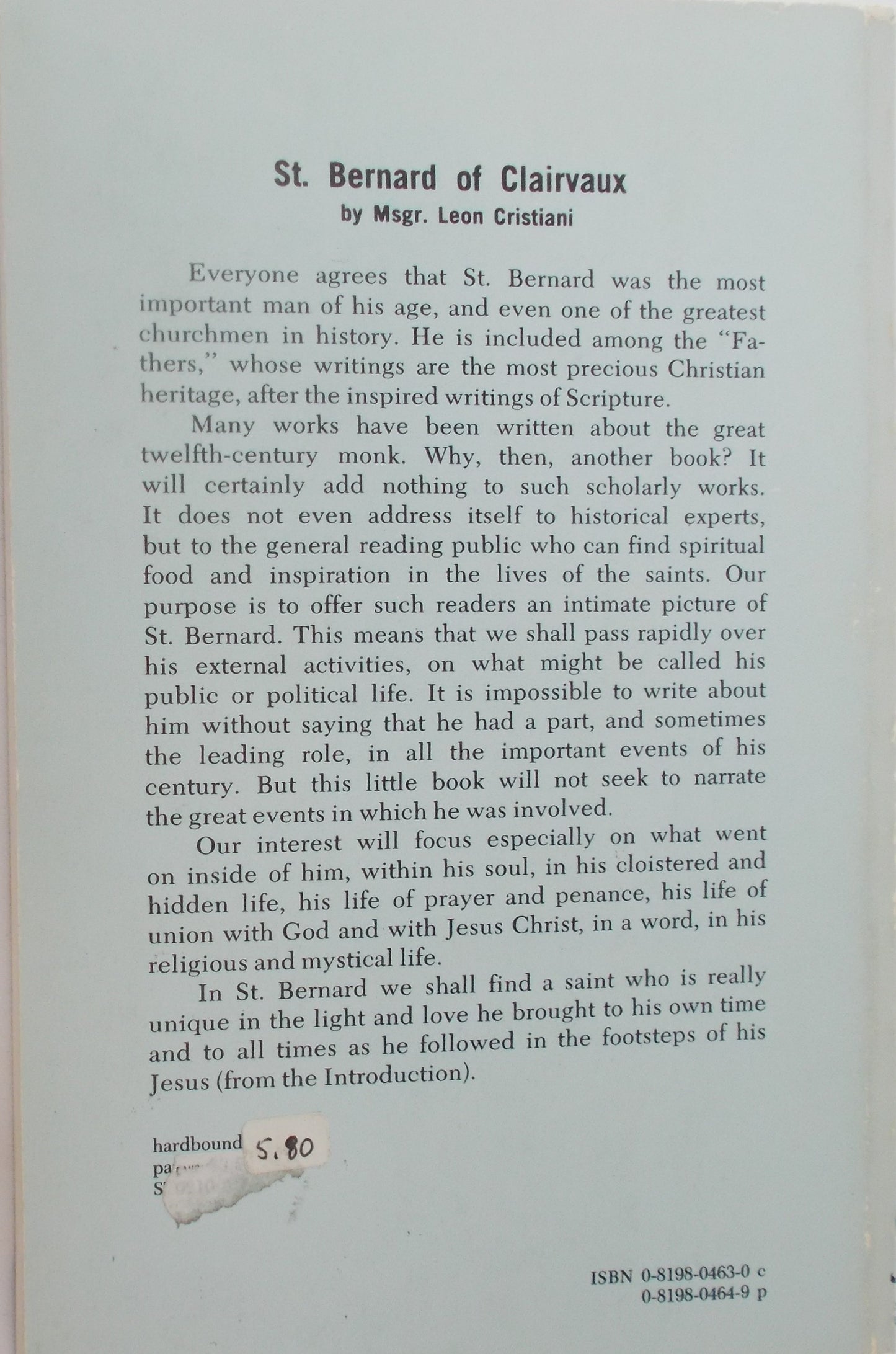 St. Bernard of Clairvaux