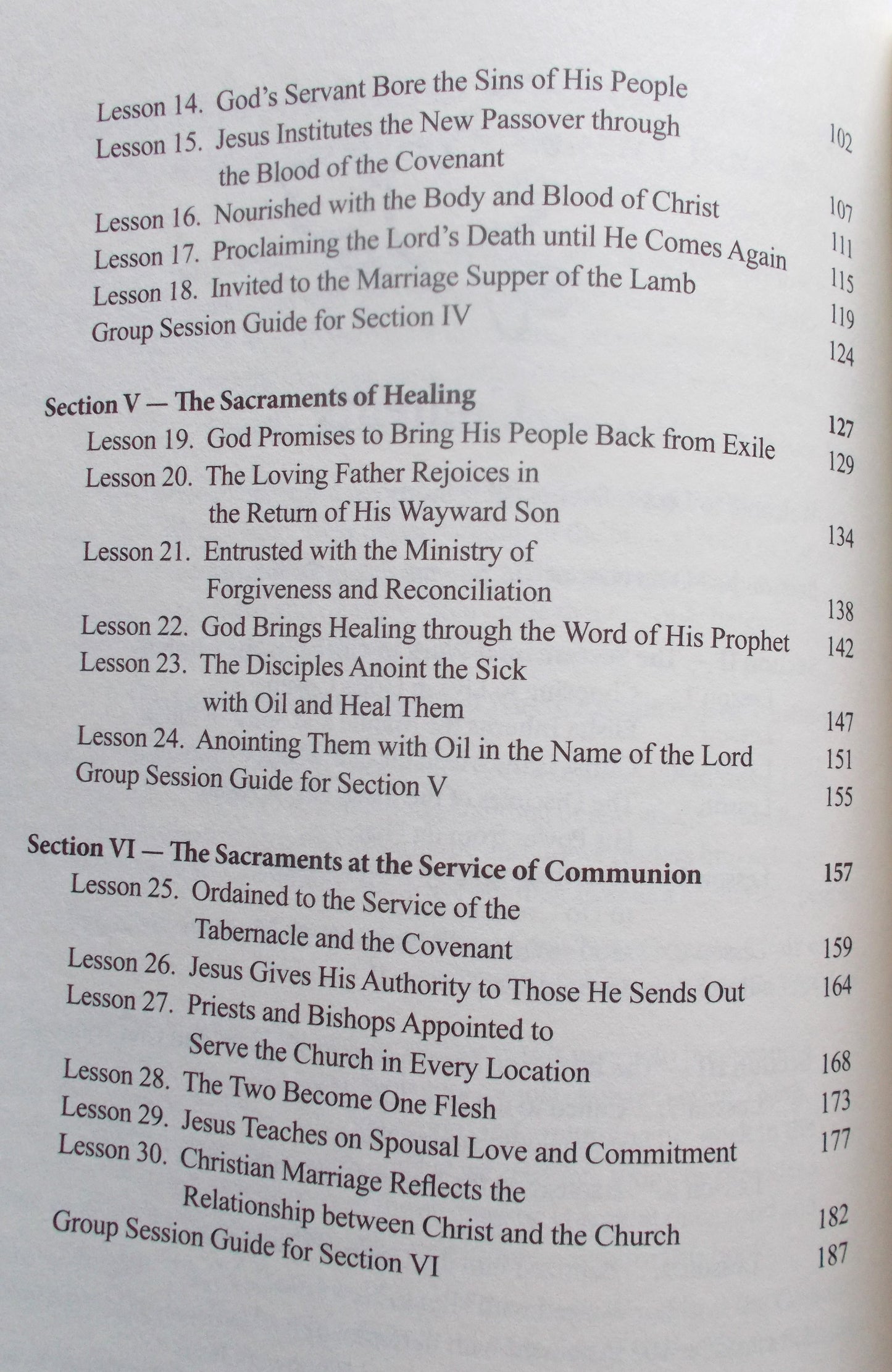 Lectio Divina Bible Study : The Sacraments in Scripture