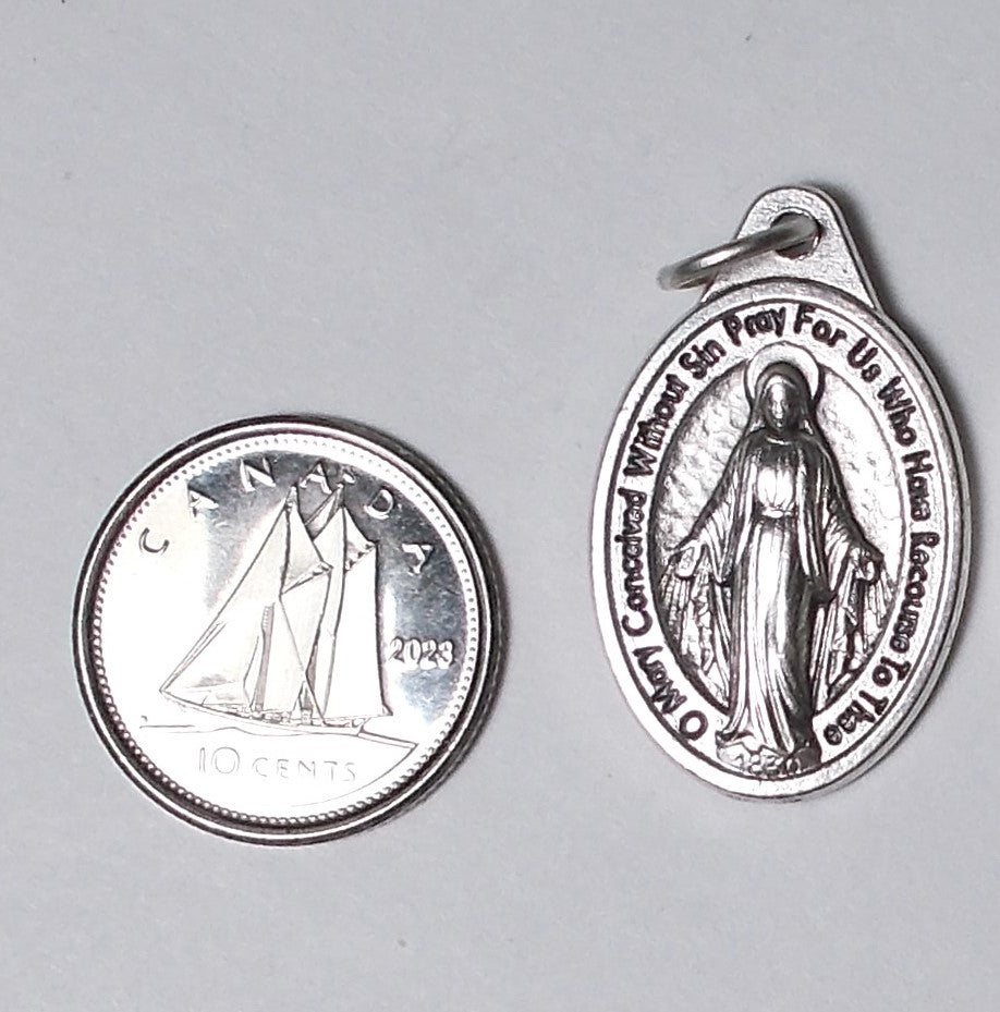 Miraculous Medal 1 inch - English