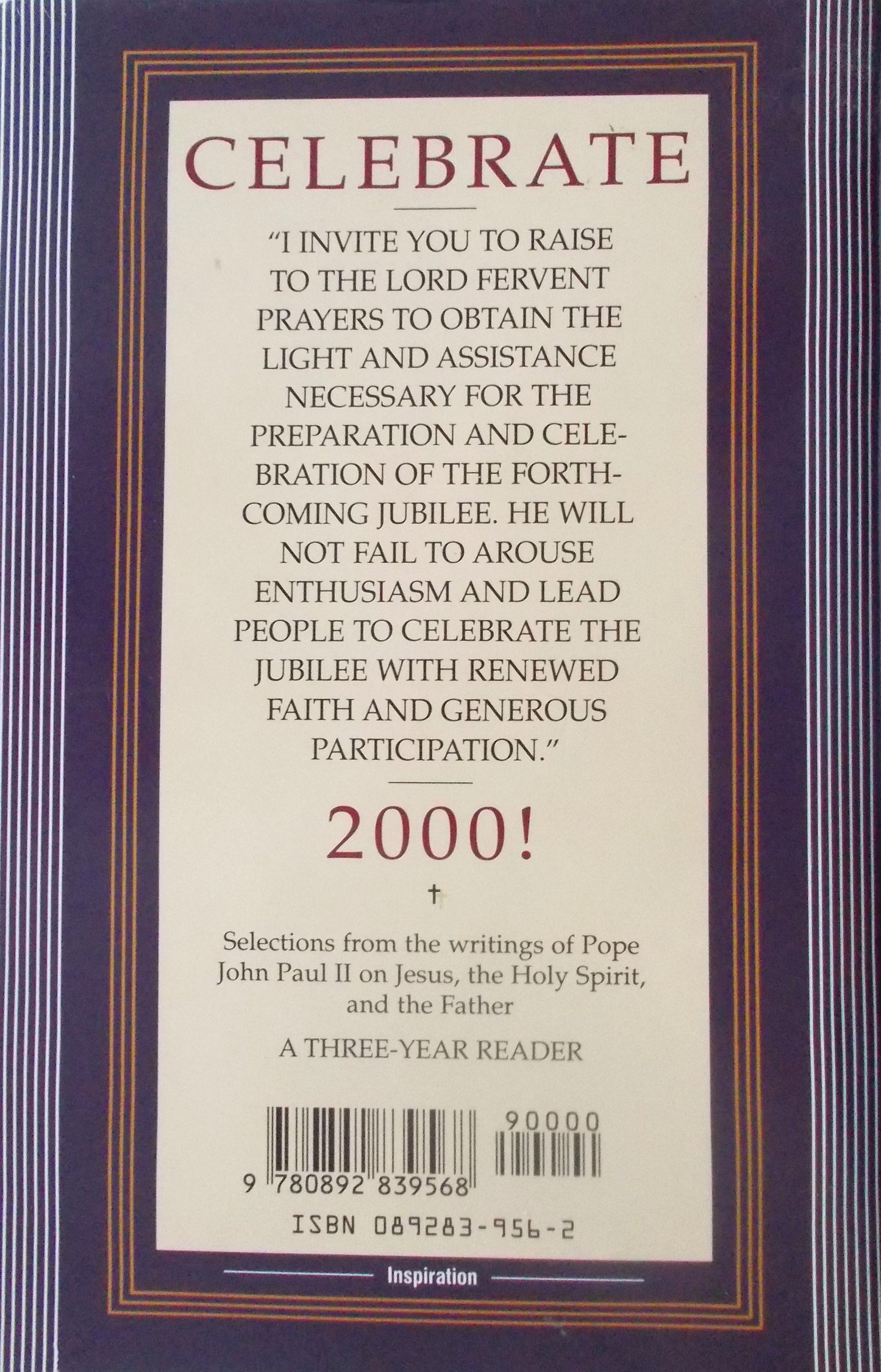 USED - Celebrate 2000! - Reflections on Jesus, The Holy Spirit and The Father - Hardcover