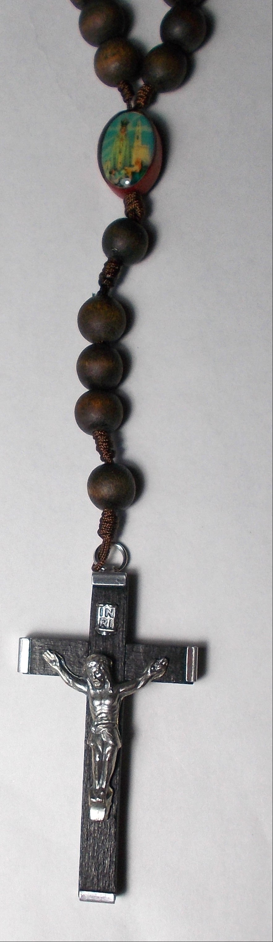 Wood Bead Cord Rosary