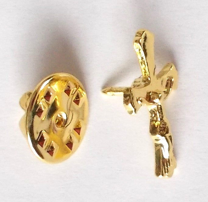 Crucifix Lapel Pin & Laminated Prayercard