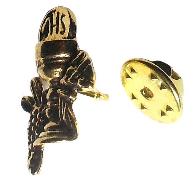 Gold Chalice With Grapes Lapel Pin - Individual or Bulk Package