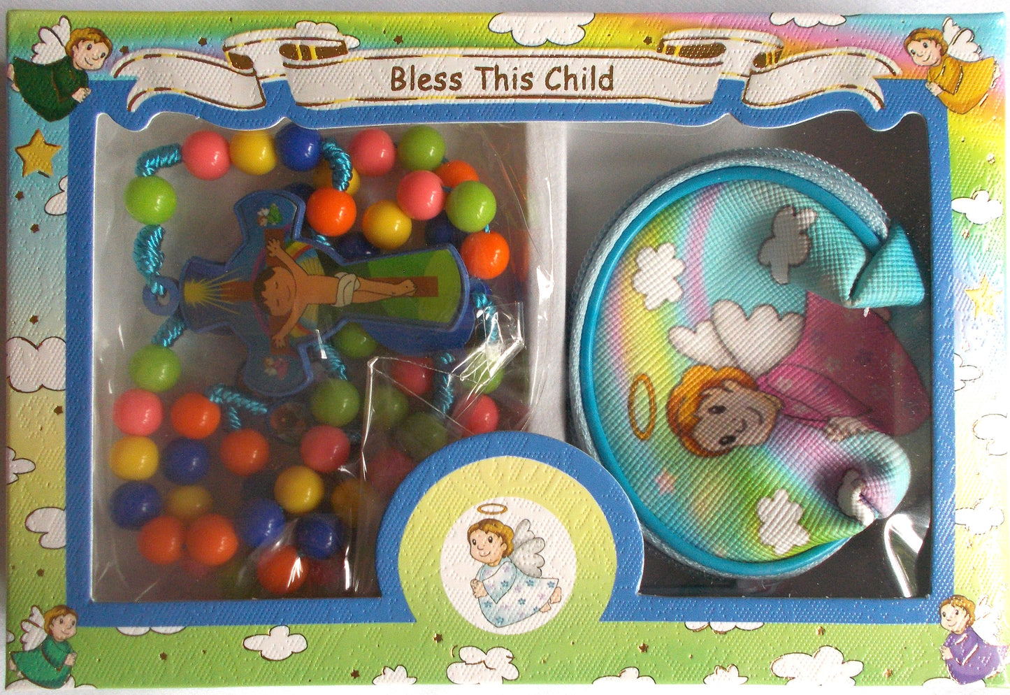 Wood Kiddie Rosary and Case Set