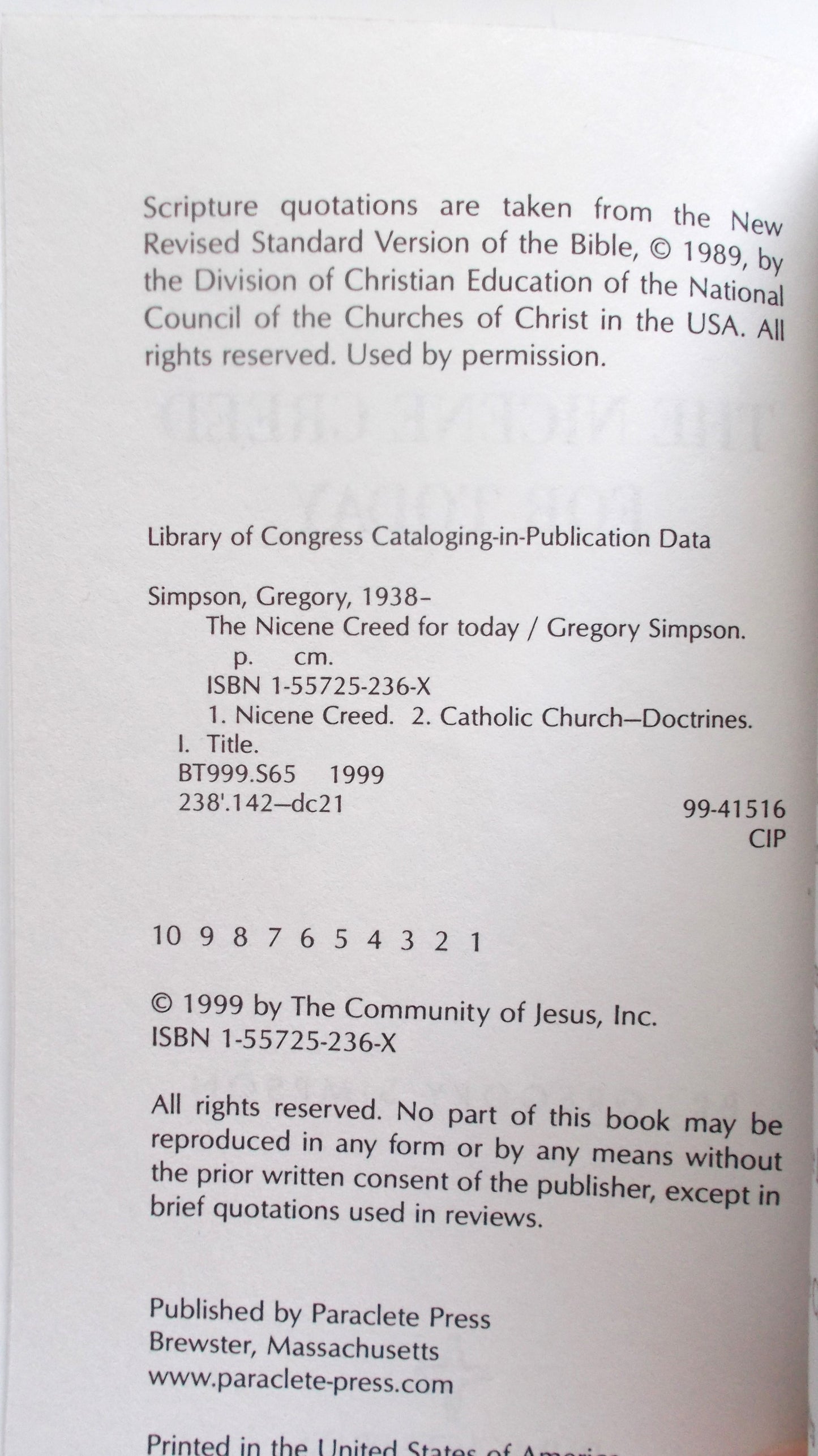 The Nicene Creed for Today