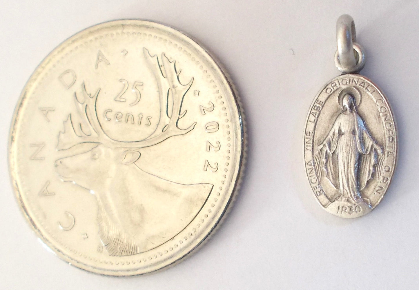 Miraculous Medal - Small Oval Sterling Silver