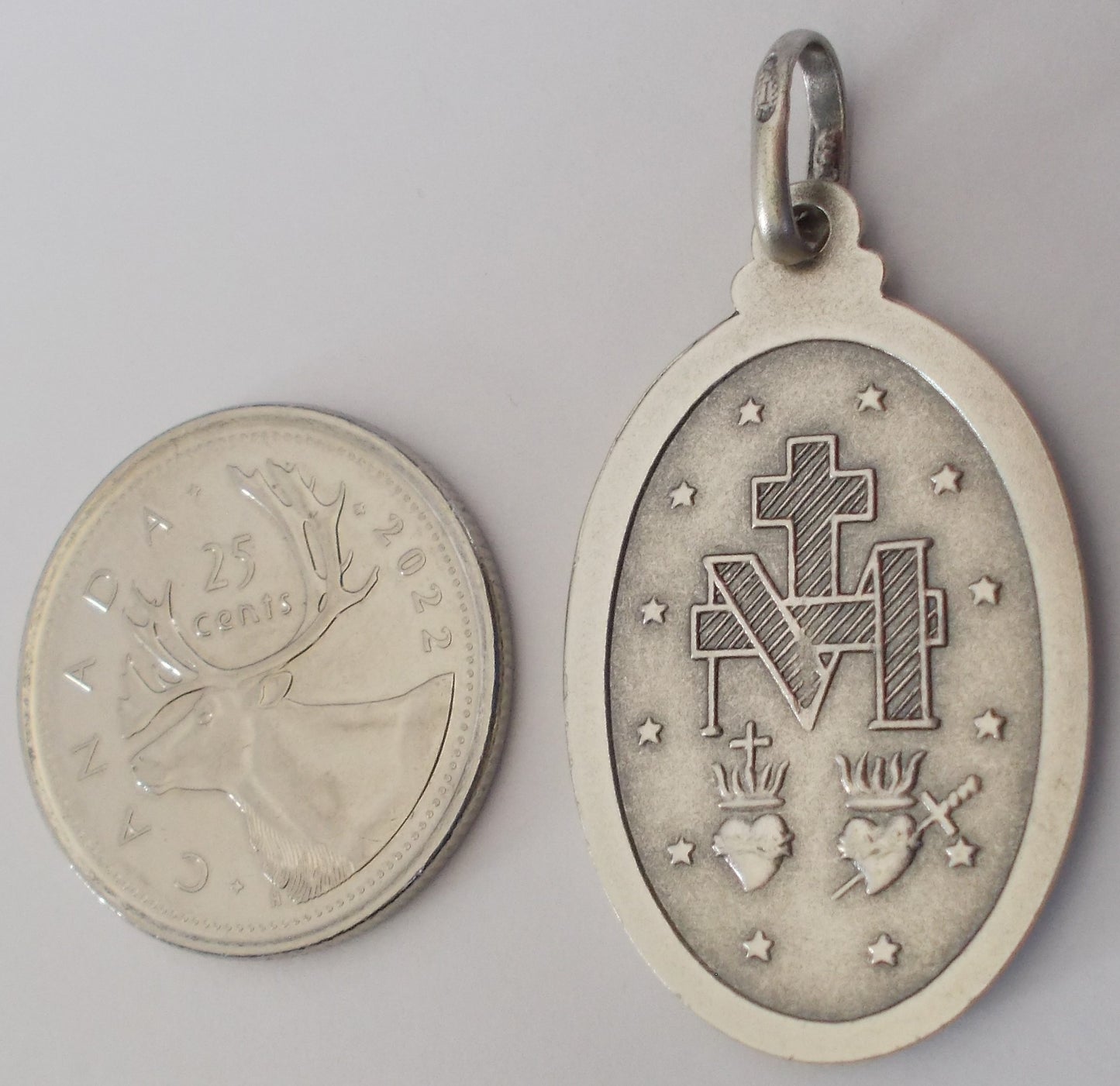 Miraculous Medal - XL Oval Sterling Silver