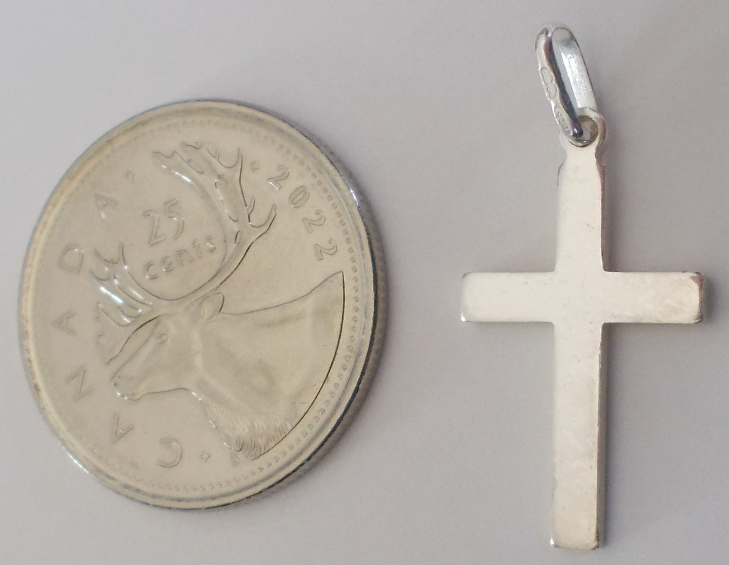 Cross - Small Plain Flat Sterling Silver