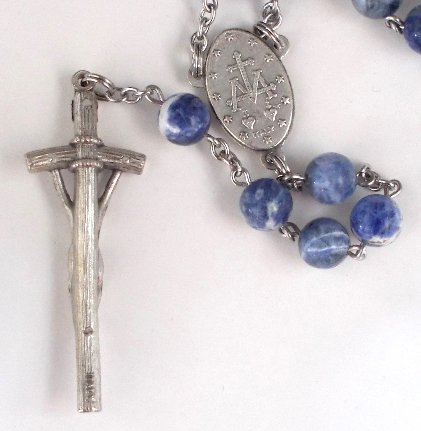 Blue Bead Rosary - Miraculous Medal Center