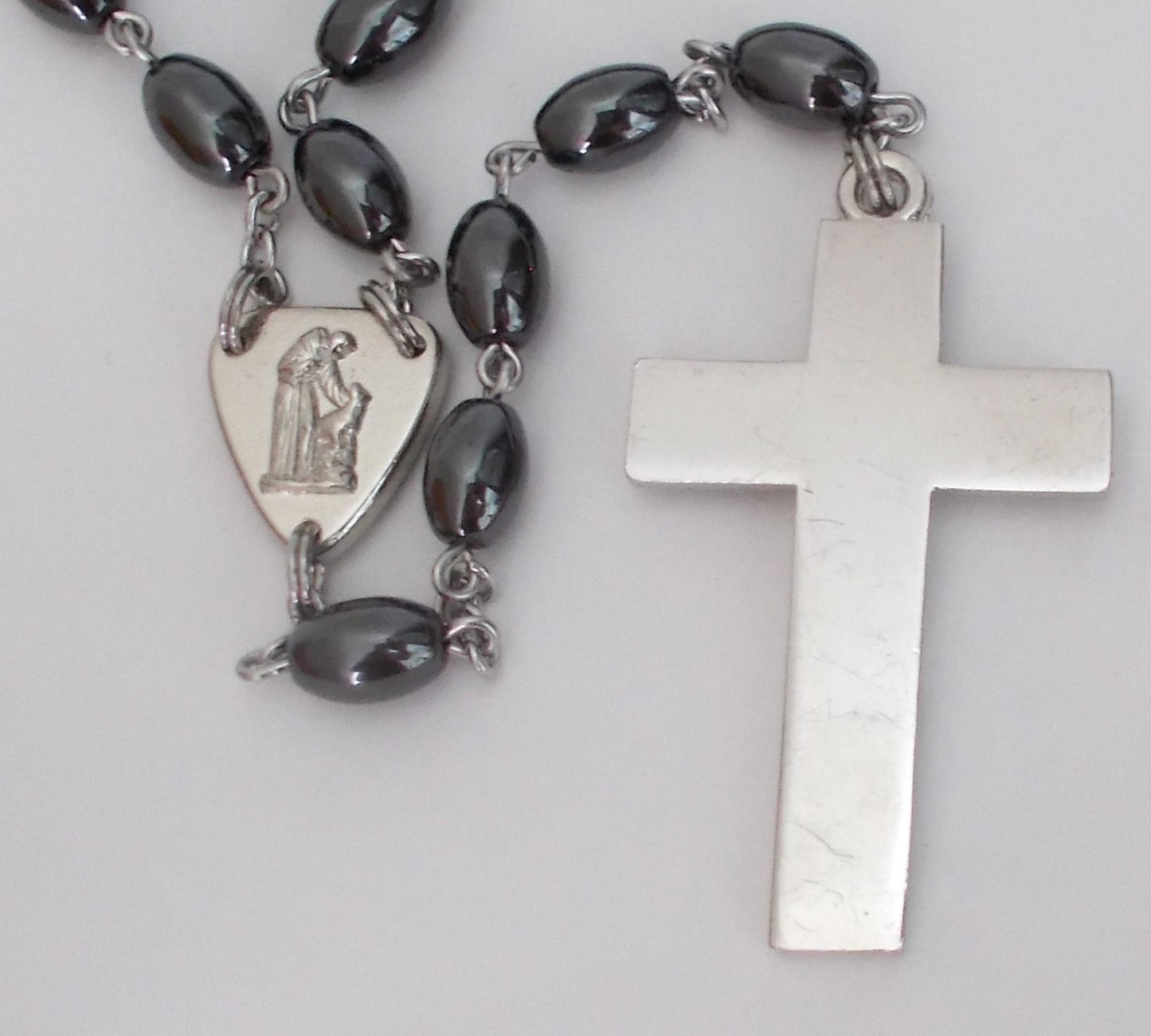 Large Hematite Rosary - St. Francis / St. Clare Center