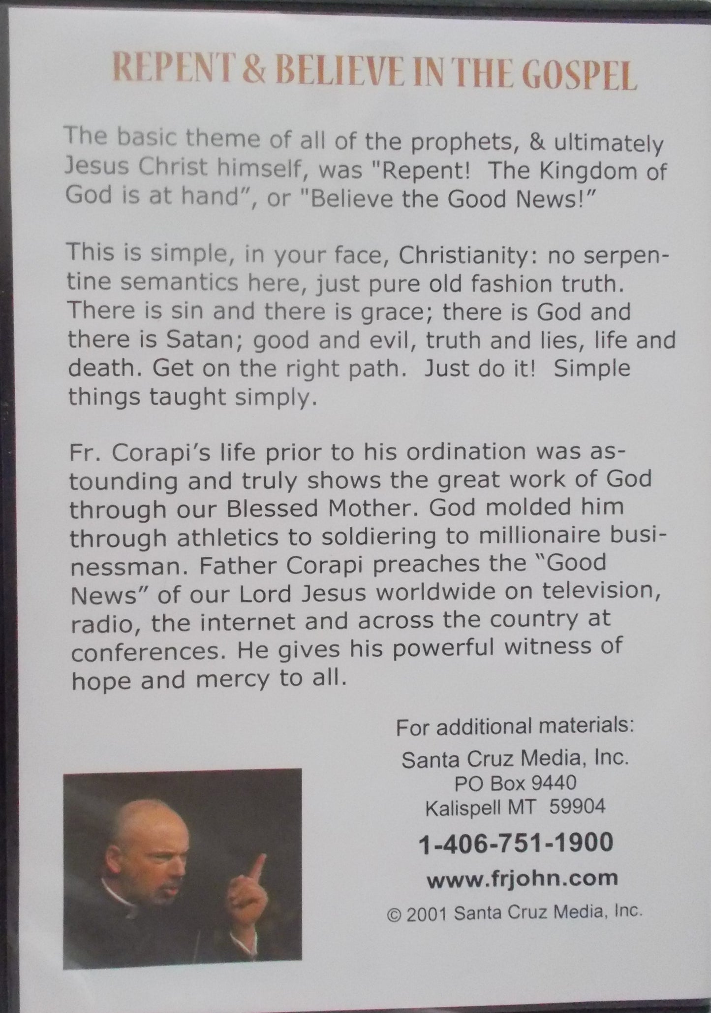 USED - Repent and Believe in the Gospel DVD