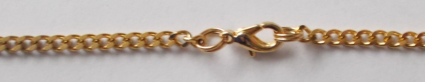 Gold Tone Curb Chain 18 inch