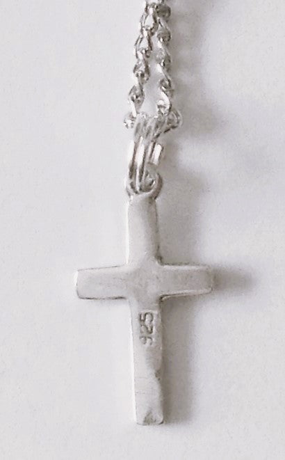 Girl 1st Communion Prayercard & Silver Cross Pendant