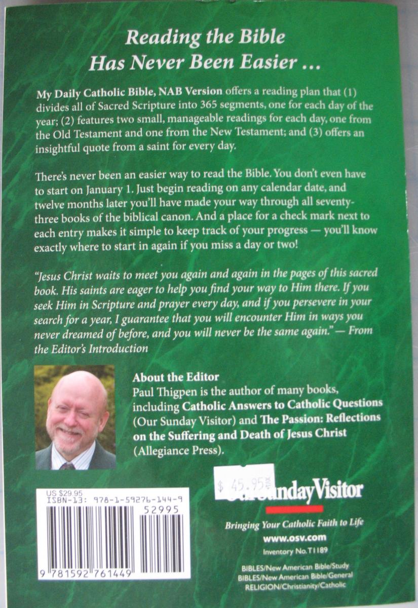 My Daily Catholic Bible NABRE