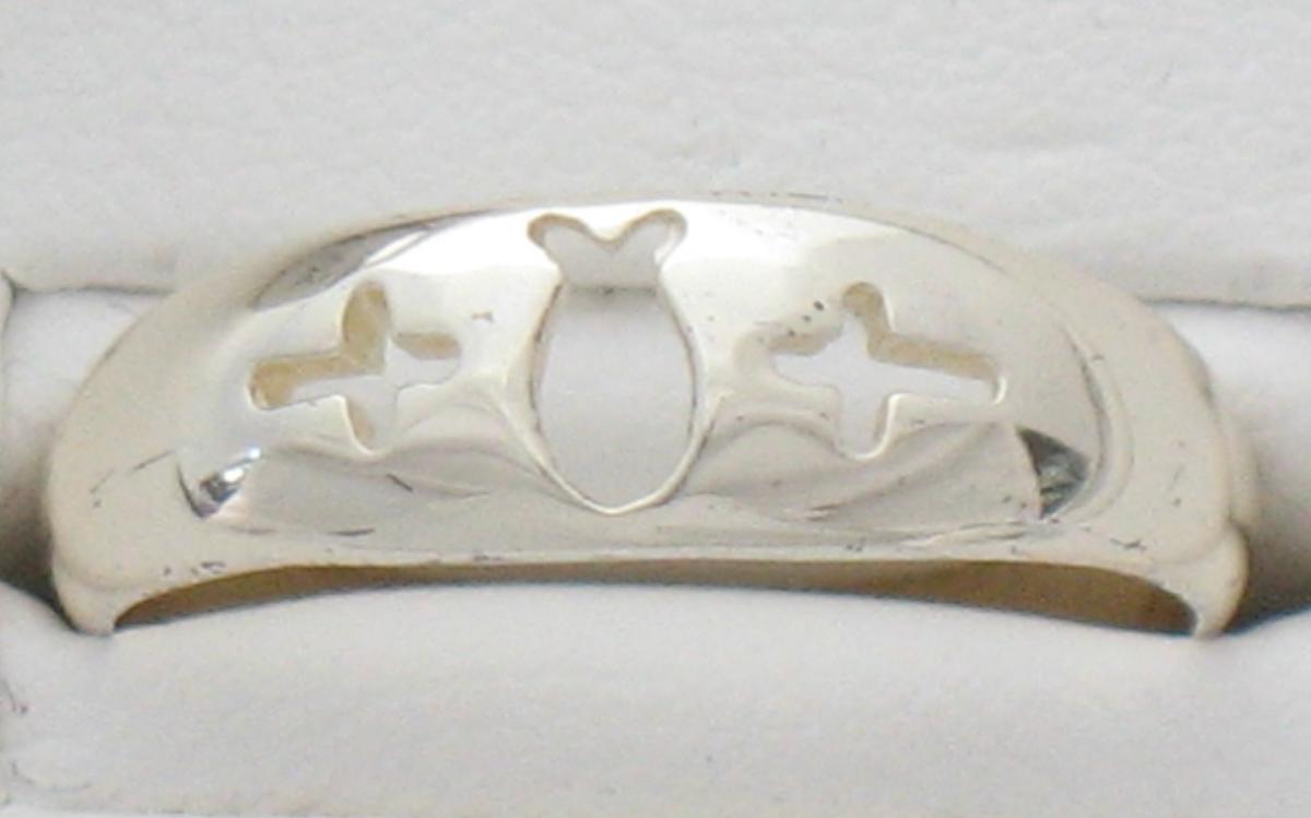 Fish Size 8 Ring - Sterling Silver