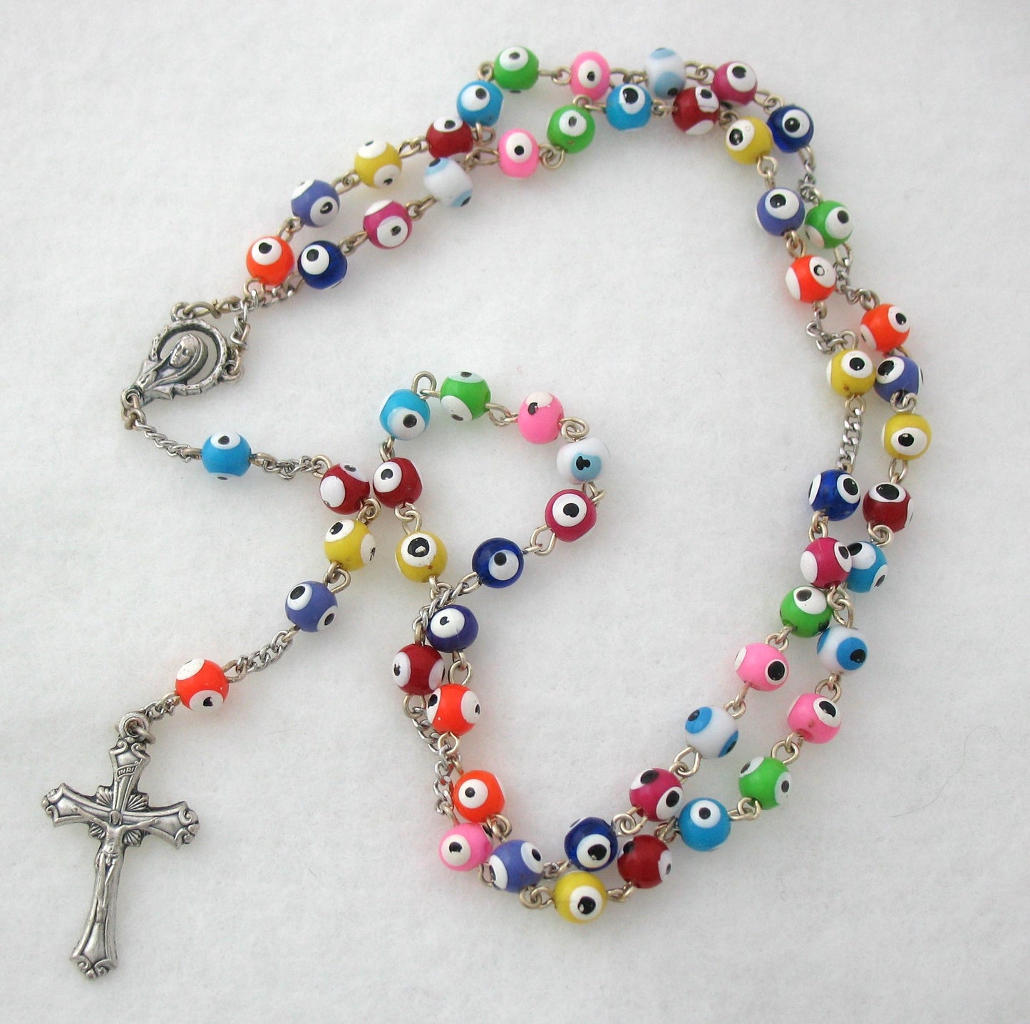 Rosary - Chain with Colorful Dotted Beads