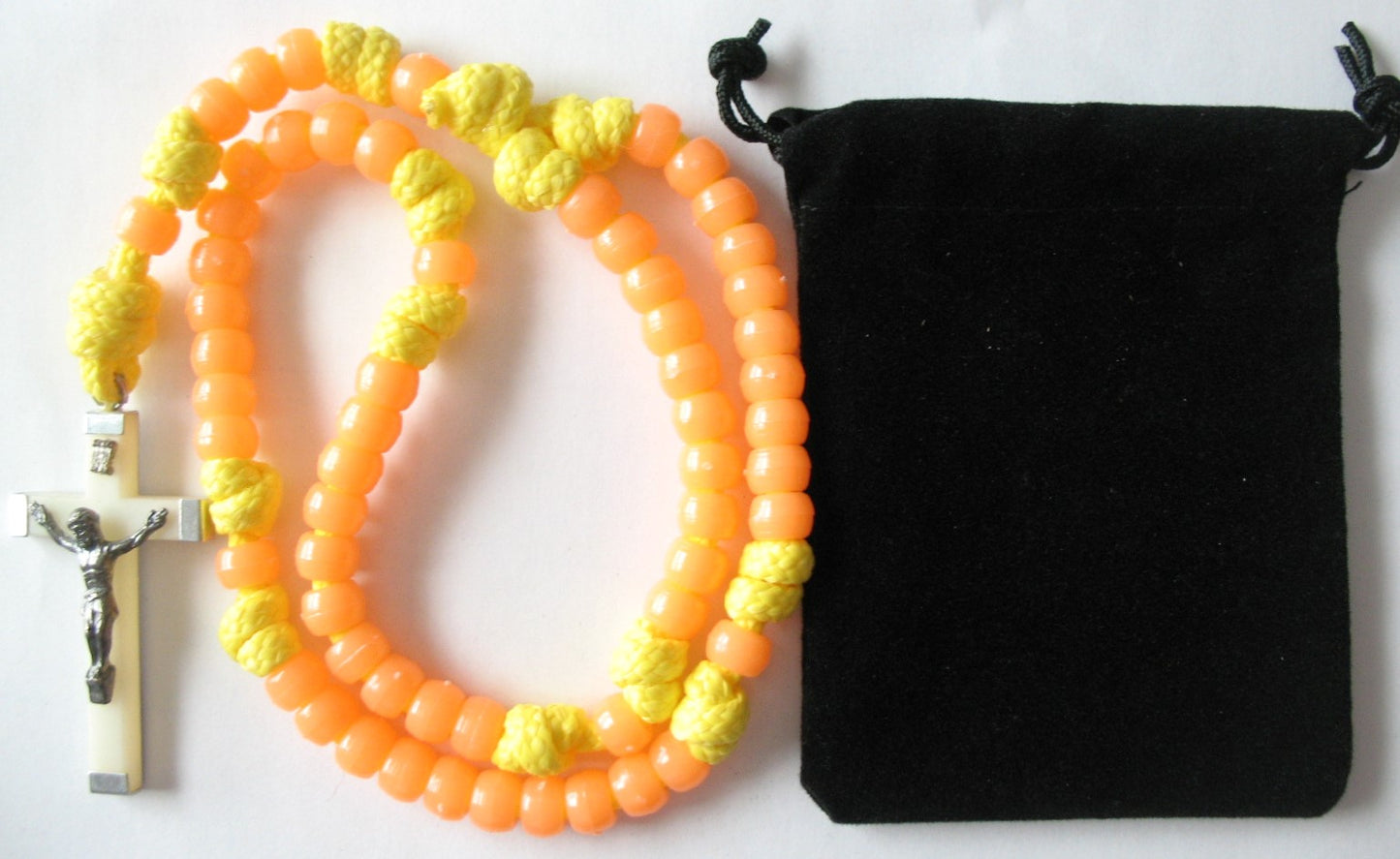 Paracord Rosary with Luminous Beads & Crucifix - Buy 10+ for discount