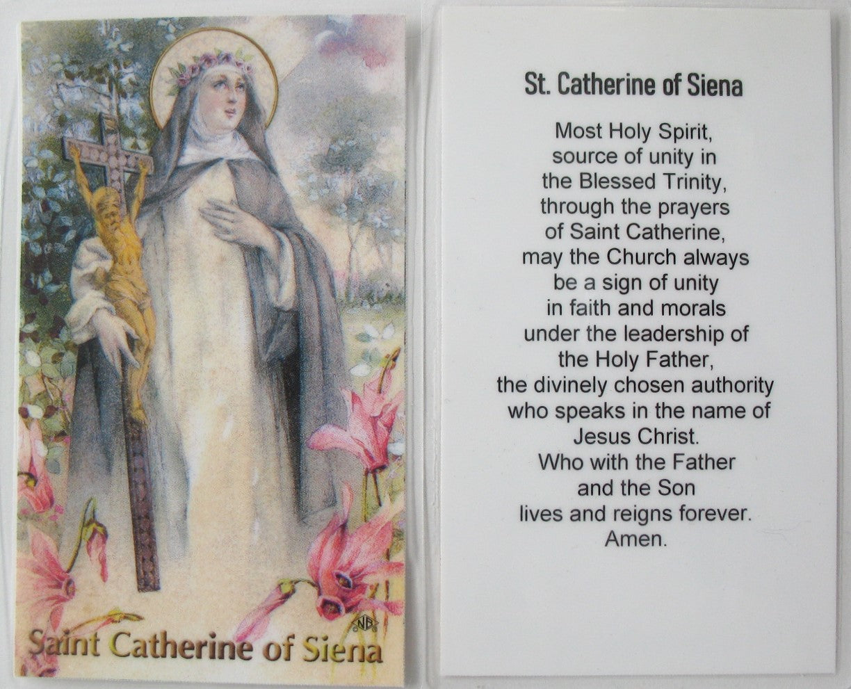 St. Catherine of Siena Laminated Prayercard
